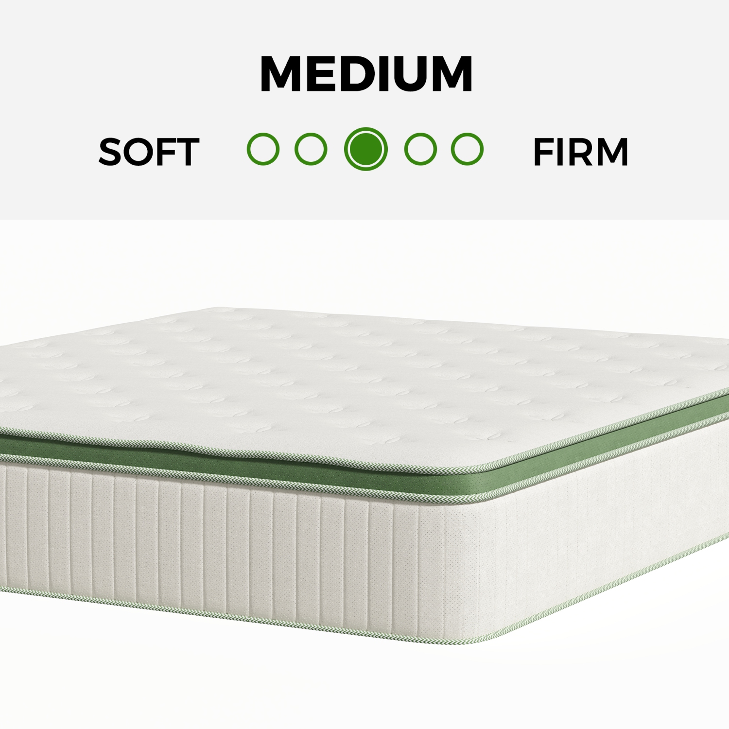 Vumece 12" Queen Size Medium Memory Foam Hybrid Mattress in a Box, Individually Pocketed Innerspring, Euro Top, CertiPUR-US