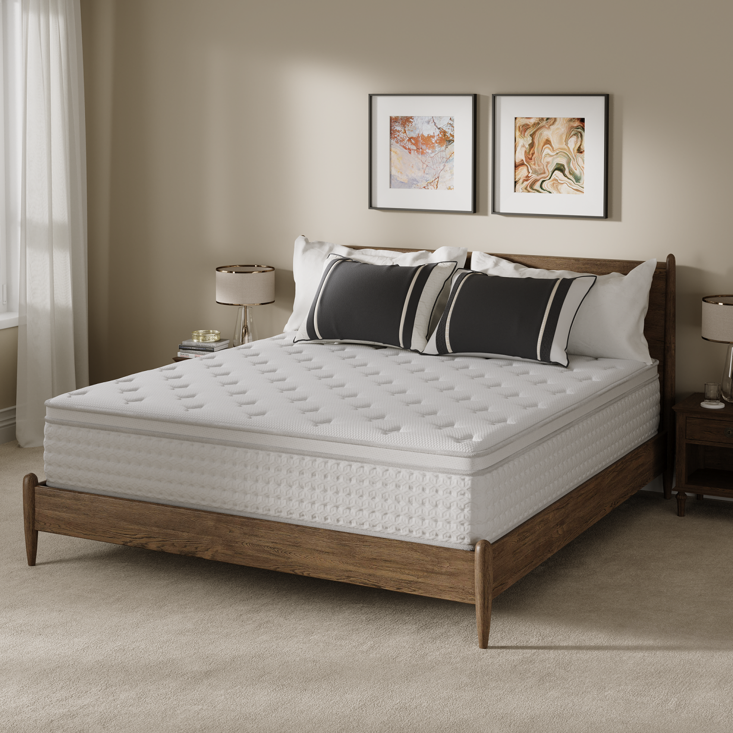 Vumece White 10 inch Full Size Hybrid Mattress in a Box, Memory Foam & Individually Wrapped Coil, Support, Breathable, Pressure relief- 120 Night