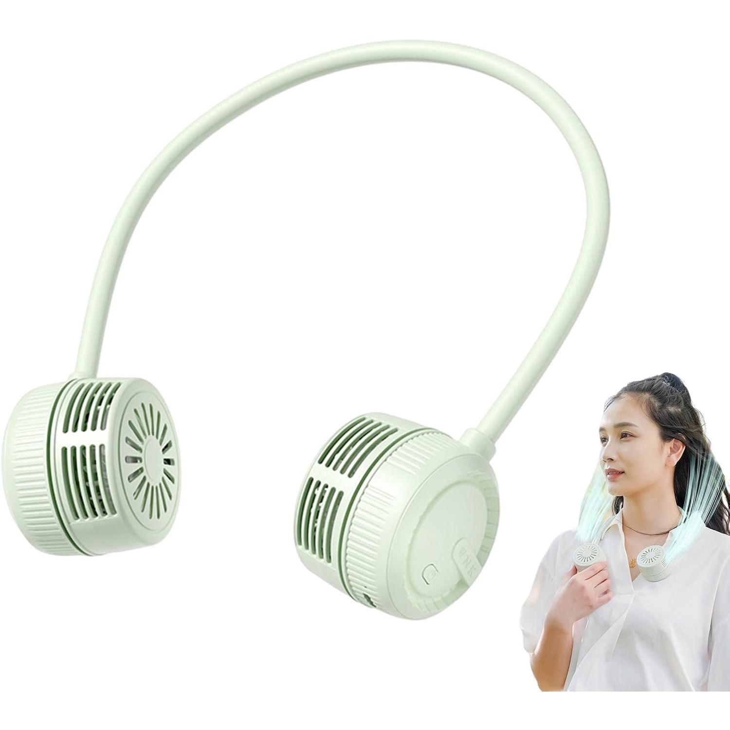 Ventilateurs de cou Ventilateur portatif pour le cou avec changement de 3 vitesses, Ventilateurs légers sans pales pour femmes Hommes Kids Bureaux