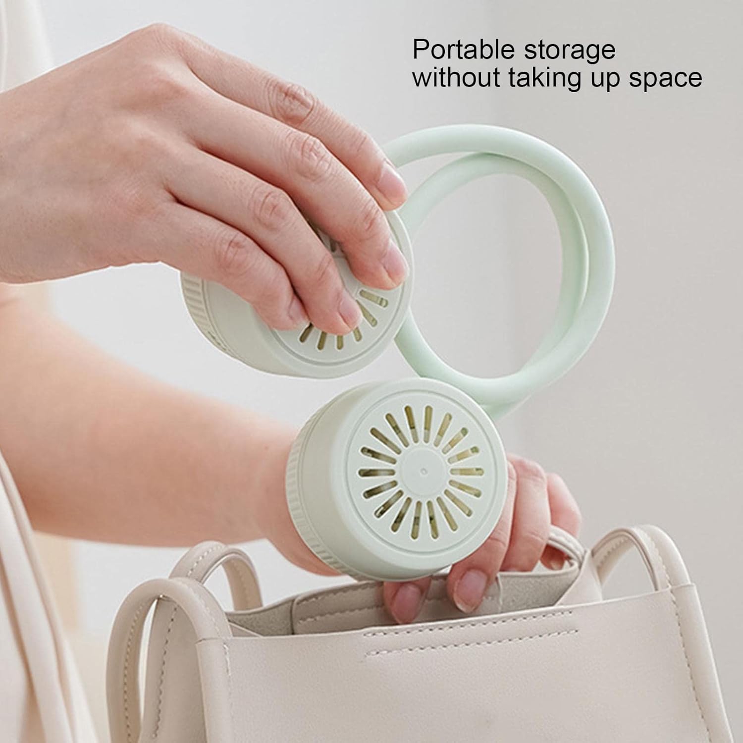 Ventilateurs de cou Ventilateur portatif pour le cou avec changement de 3 vitesses, Ventilateurs légers sans pales pour femmes Hommes Kids Bureaux