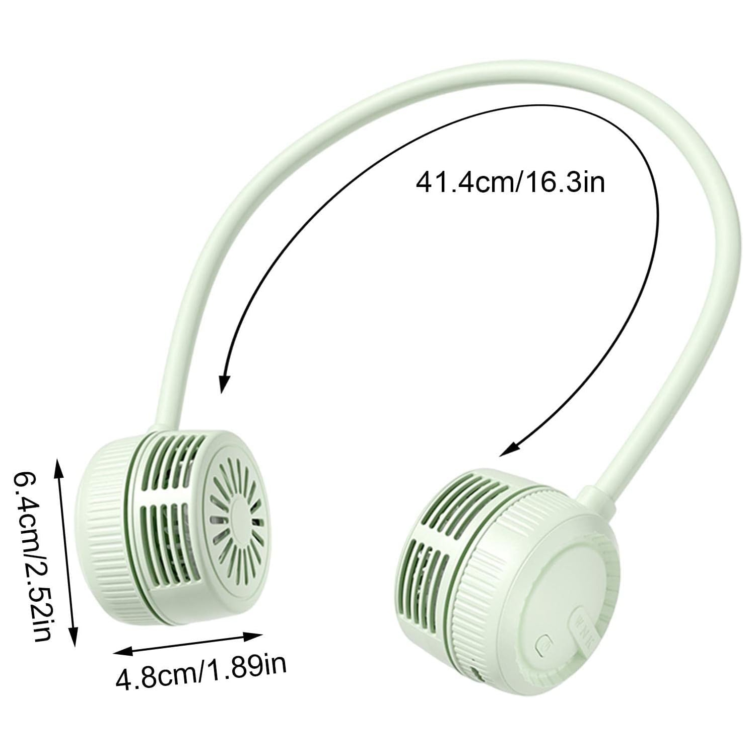 Ventilateurs de cou Ventilateur portatif pour le cou avec changement de 3 vitesses, Ventilateurs légers sans pales pour femmes Hommes Kids Bureaux