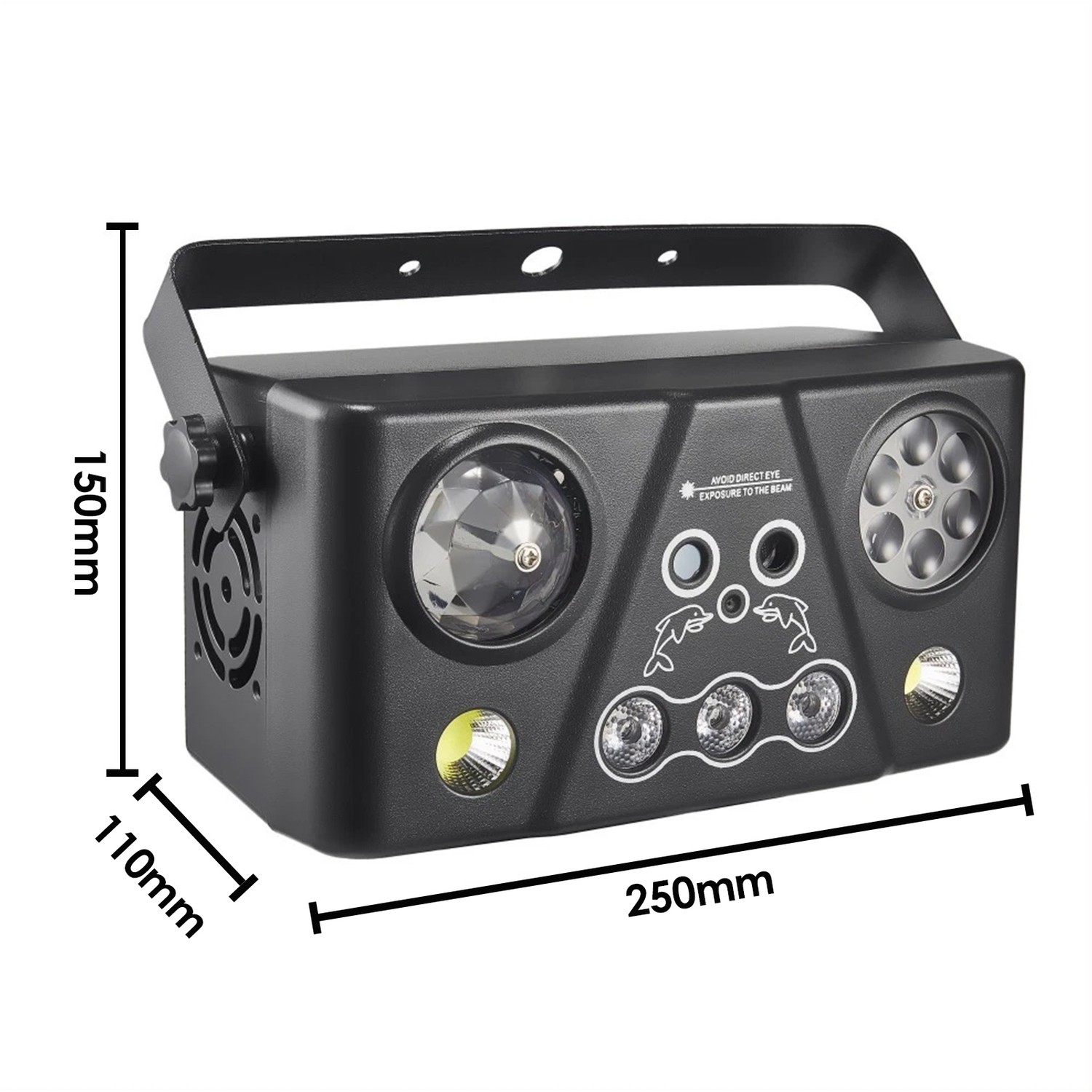 Balle LED, platine lumineuse 5-en-1 colorée, lampe d'ambiance et lampe à motif convenant à la scène KTV, à l'Halloween et à Noël