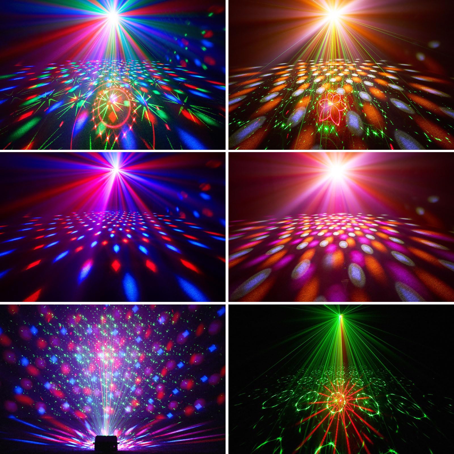 Lampe à boule disco DJ de Party Light avec télécommande, platine stroboscopique à commande vocale idéale pour les fêtes, les anniversaires, les