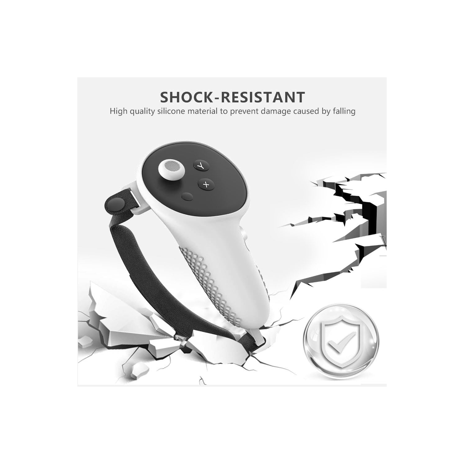 Meta Quest 3 Controller Silicone Case, Quest3 Console Case, Anti-Slip and Drop-Resistant 7-Pack VR Accessory - Red