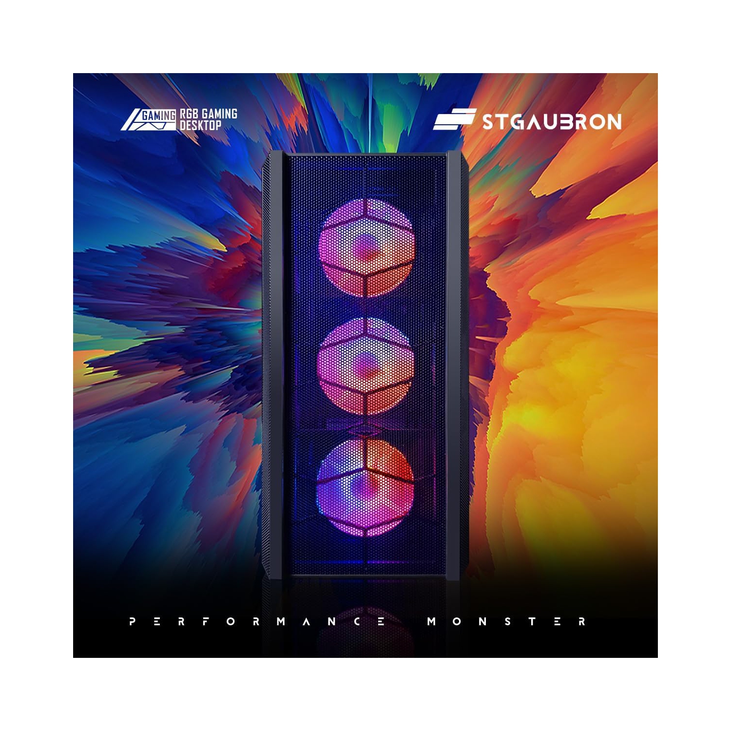 STGAubron Gaming PC Computer Desktop, Intel Core i7 8th Gen up to 4.1GHz, GeForce RTX 3060 12G, 32G DDR4, 1T SSD, WIN11H