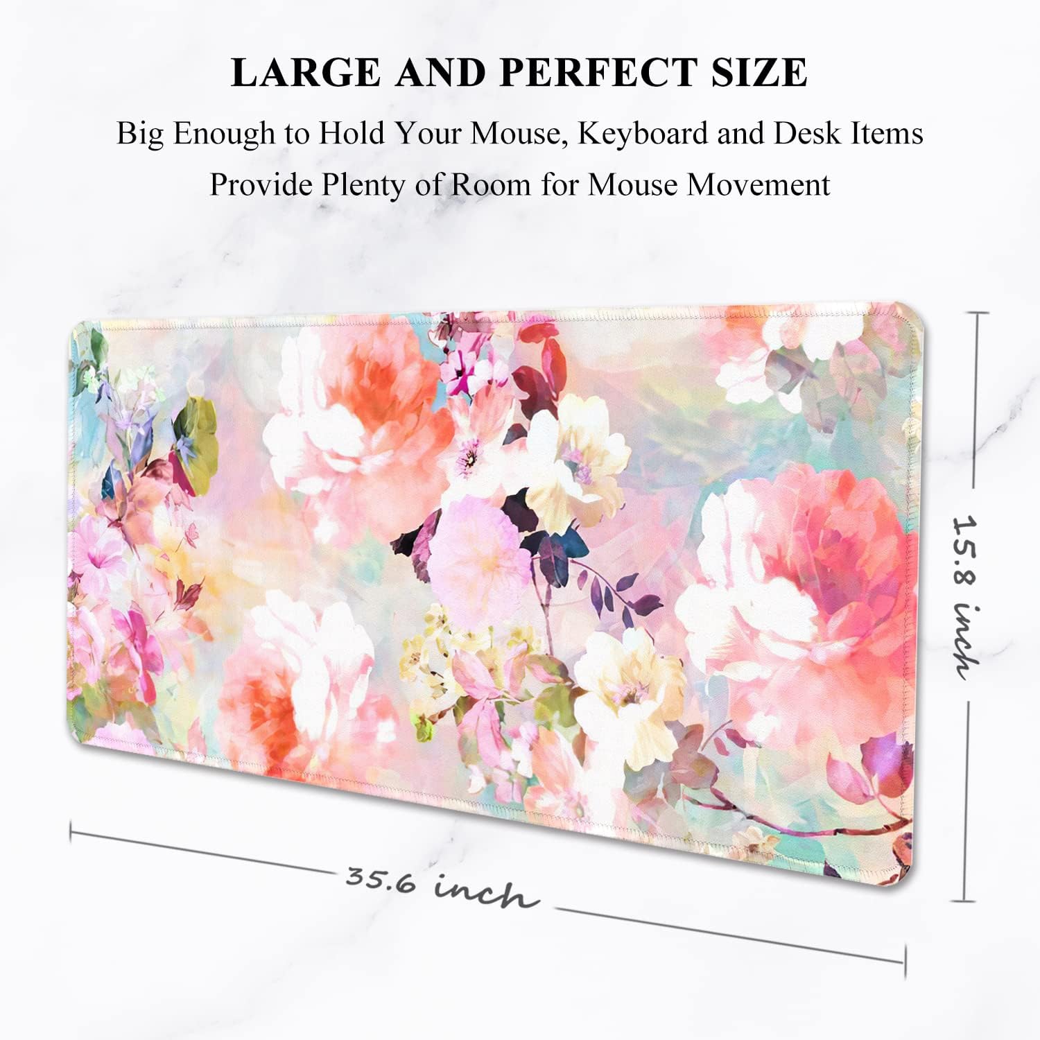 Large Mouse Extension Gaming Mouse Pad, Large Office Accessory Pad for Computer Keyboard and Laptop, School Office Home Desktop Protective Mouse