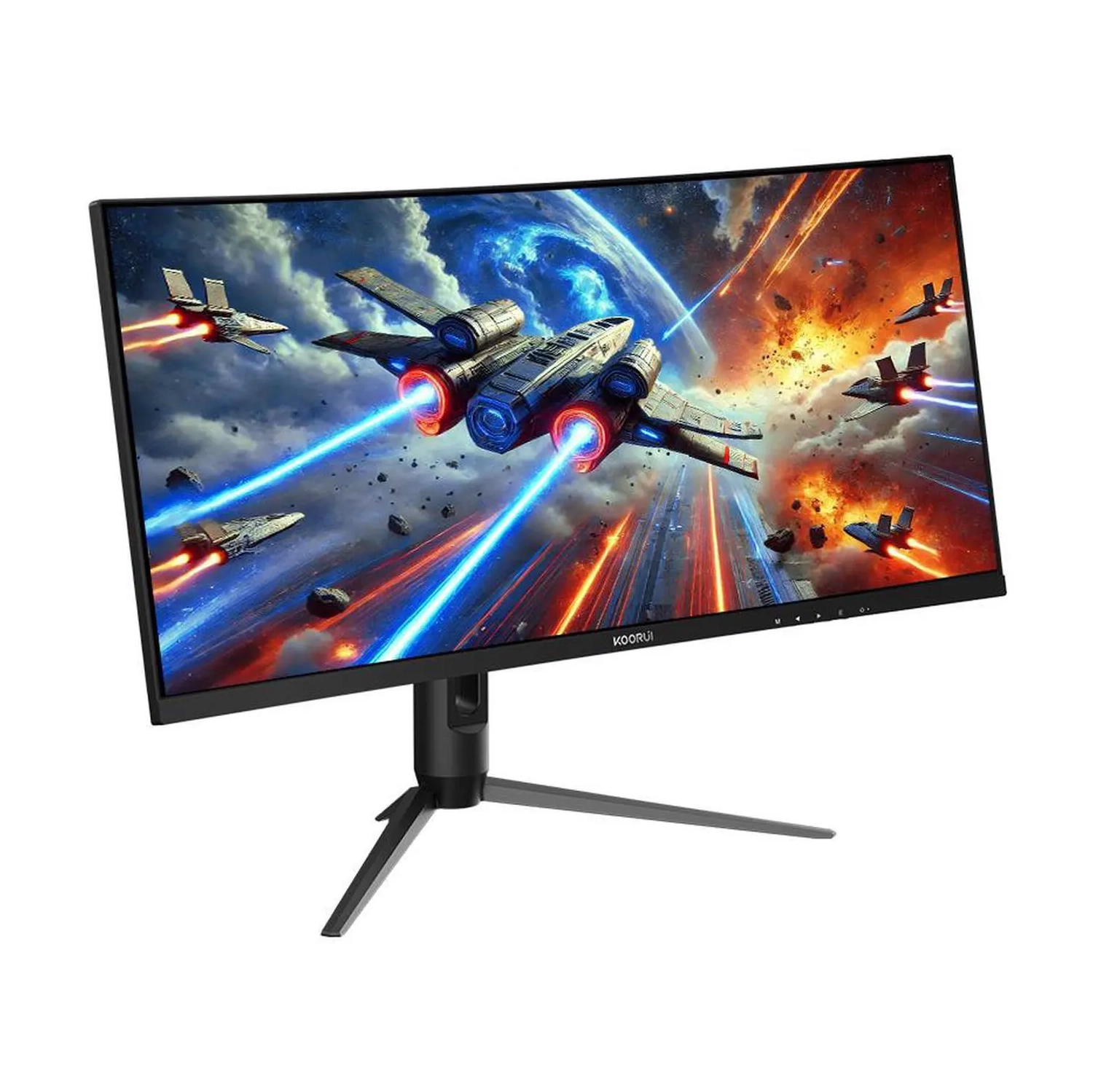 Moniteur de jeu 240 Hz VA 3440 x 1440 de 34 po de KOORUI FreeSync Premium 90 % DCI-P3 G3441XC