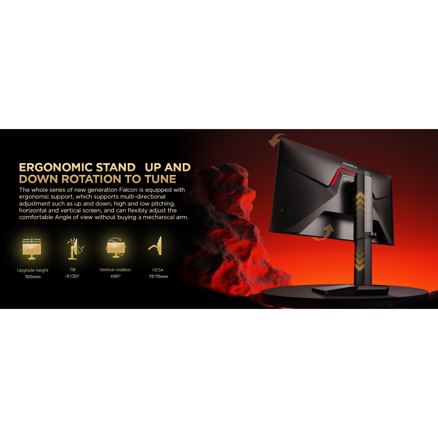 KOORUI 27" 2560 x 1440 320 Hz IPS Gaming Monitor FreeSync Premium (AMD Adaptive Sync) 95% DCI-P3 G2721E