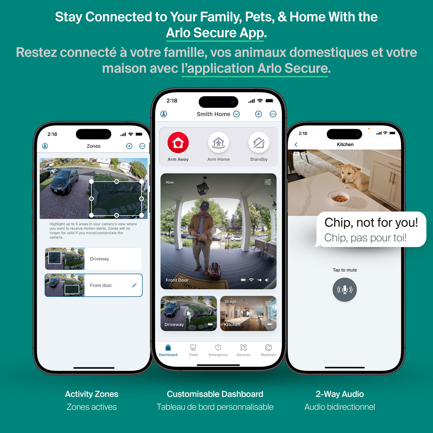 Caméra de surveillance d'extérieur 2K à brancher avec fil Arlo Essential - Blanc