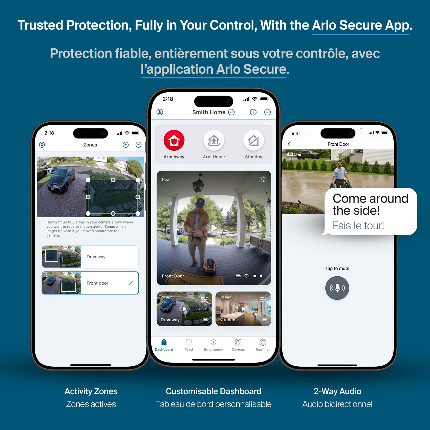 Caméra de surveillance sans fil 2K HDR 6e génération Arlo Pro - Blanc - Paquet de 3 - Exclusivité Best Buy