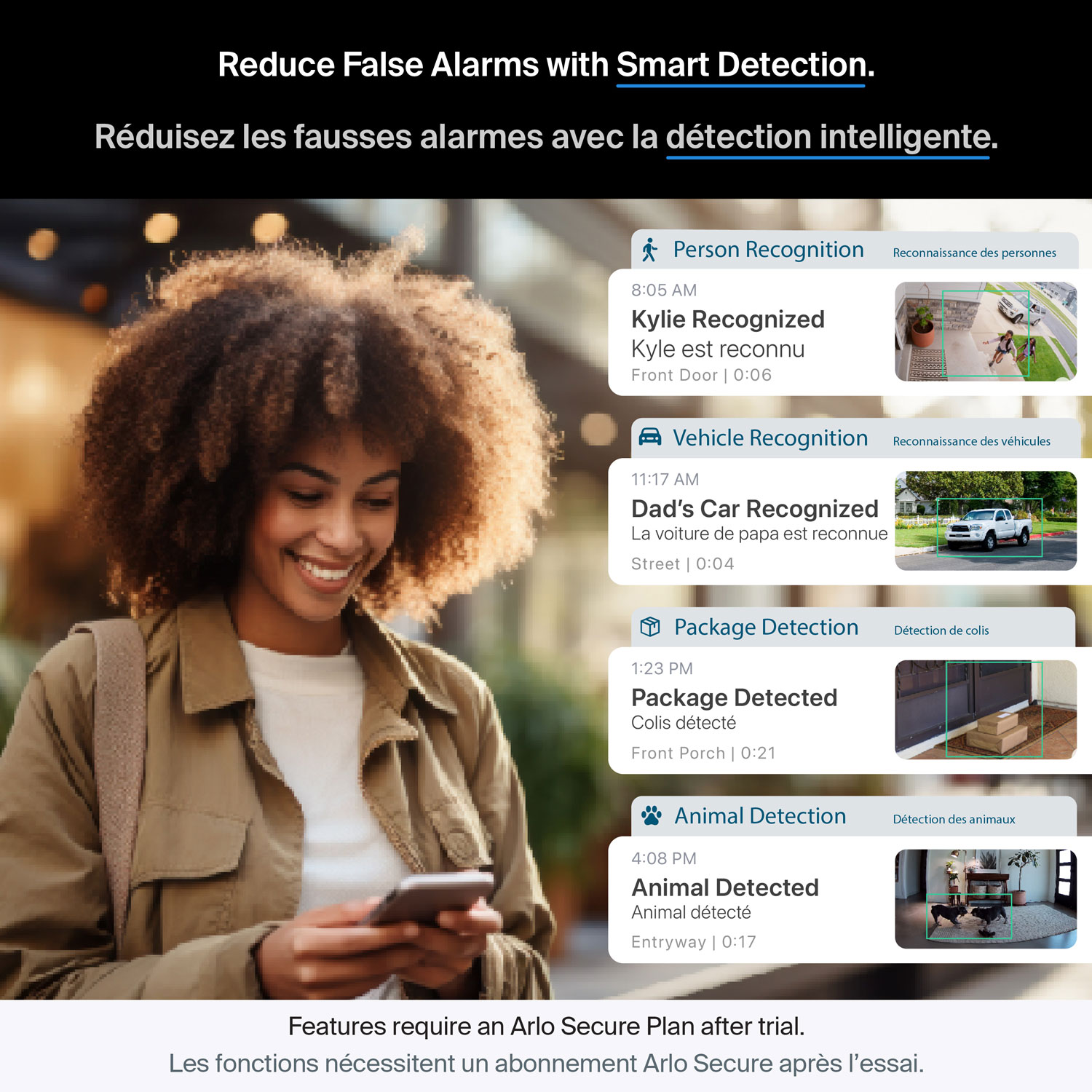 Caméra de surveillance à projecteur d'illumination avec fil 2K Pro 3 d'Arlo - Blanc