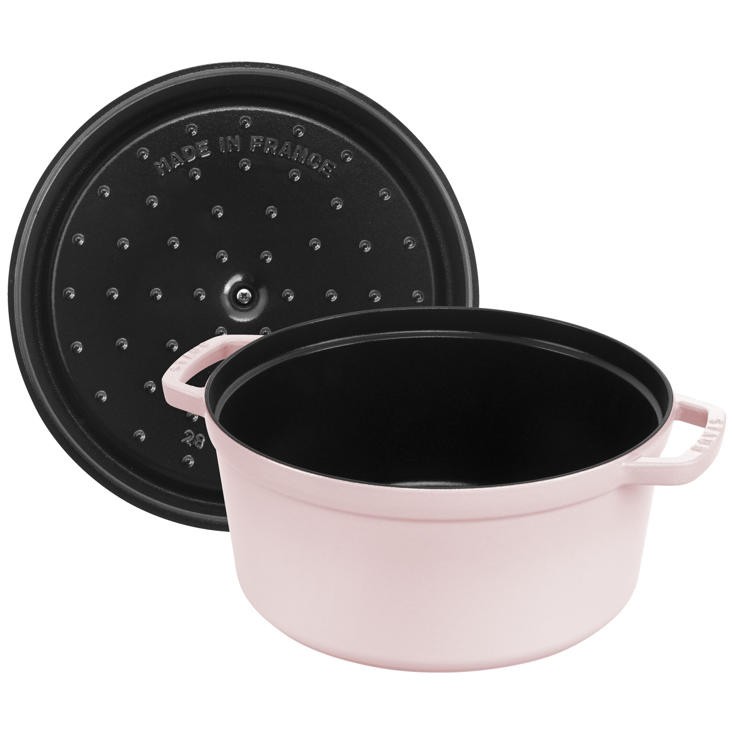 Cocotte ronde en fonte 6,75&nbsp;L DE STAUB La Cocotte, rose sorbet