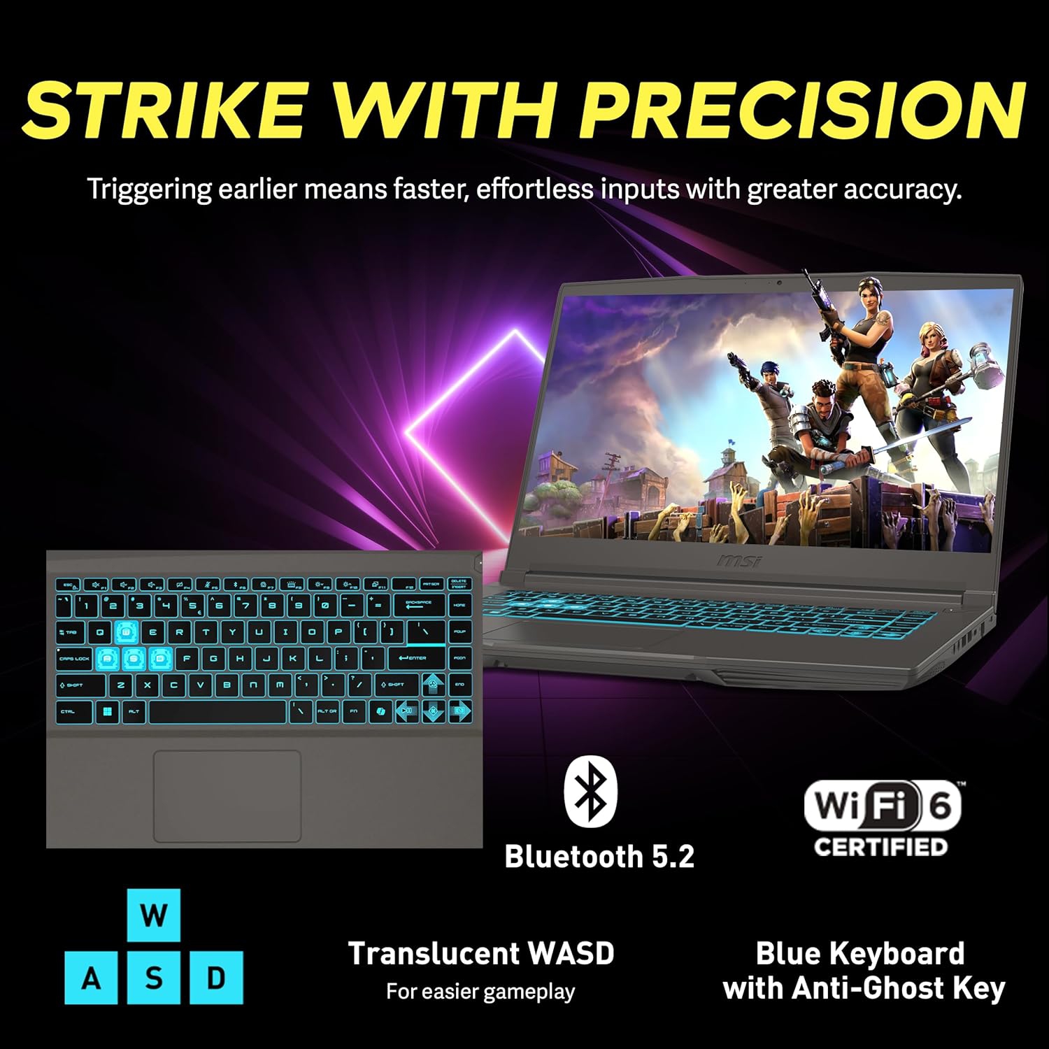 MSI Thin 15.6" FHD IPS 144Hz Gaming Laptop, Intel i5-13420H, NVIDIA GeForce RTX 3050, 1TB PCIe SSD,16GB RAM, Keyboard Backlit, Win 11 Pro, Gray,