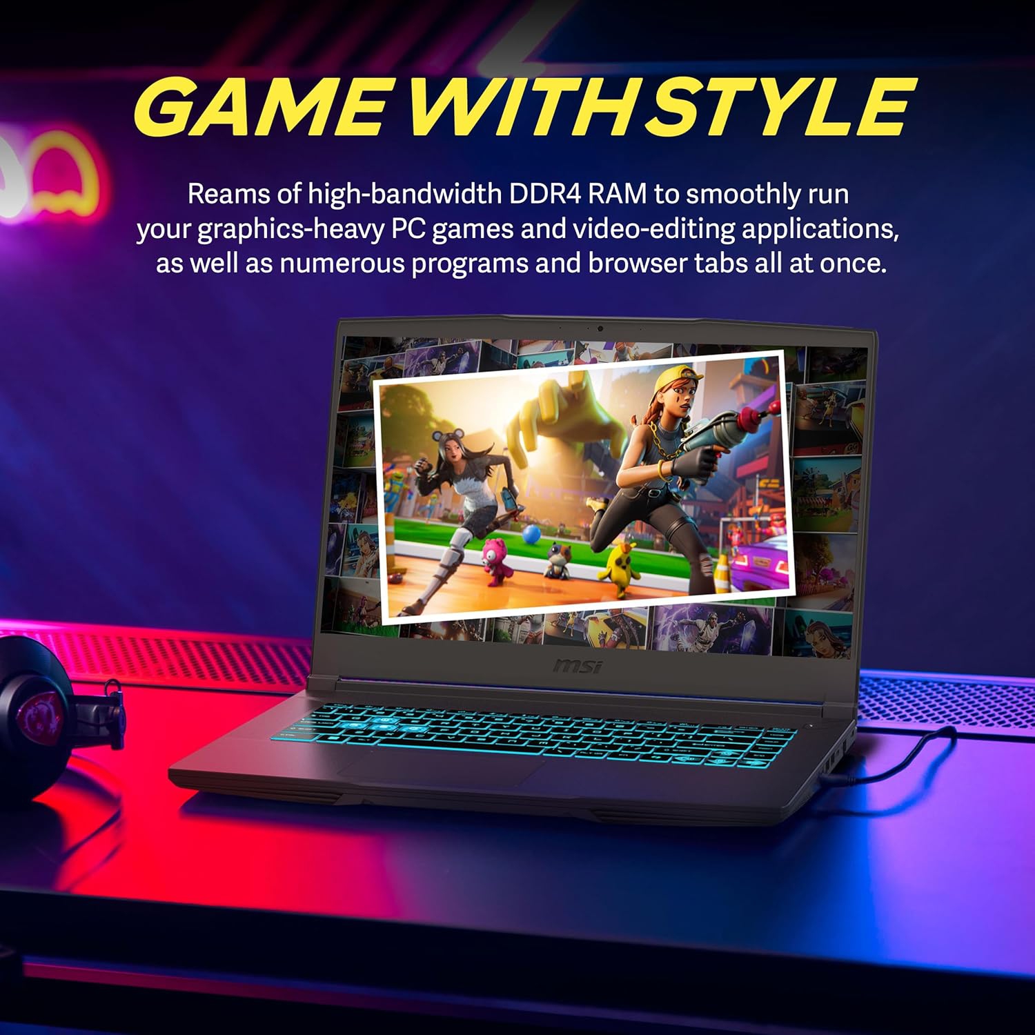 MSI Thin 15.6" FHD IPS 144Hz Gaming Laptop, Intel i5-13420H, NVIDIA GeForce RTX 3050, 1TB PCIe SSD,16GB RAM, Keyboard Backlit, Win 11 Pro, Gray,