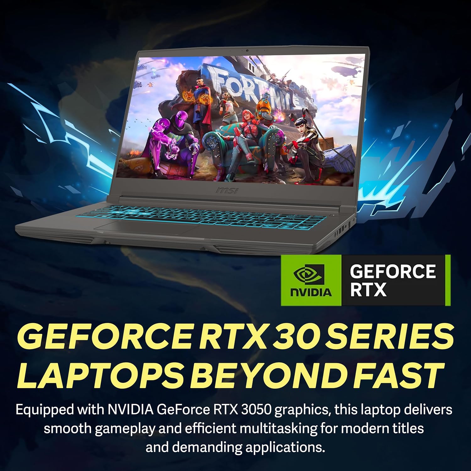 MSI Thin 15.6" FHD IPS 144Hz Gaming Laptop, Intel i5-13420H, NVIDIA GeForce RTX 3050,512GB PCIe SSD, 16GB RAM, Keyboard Backlit, Win 11 Pro, Gray,