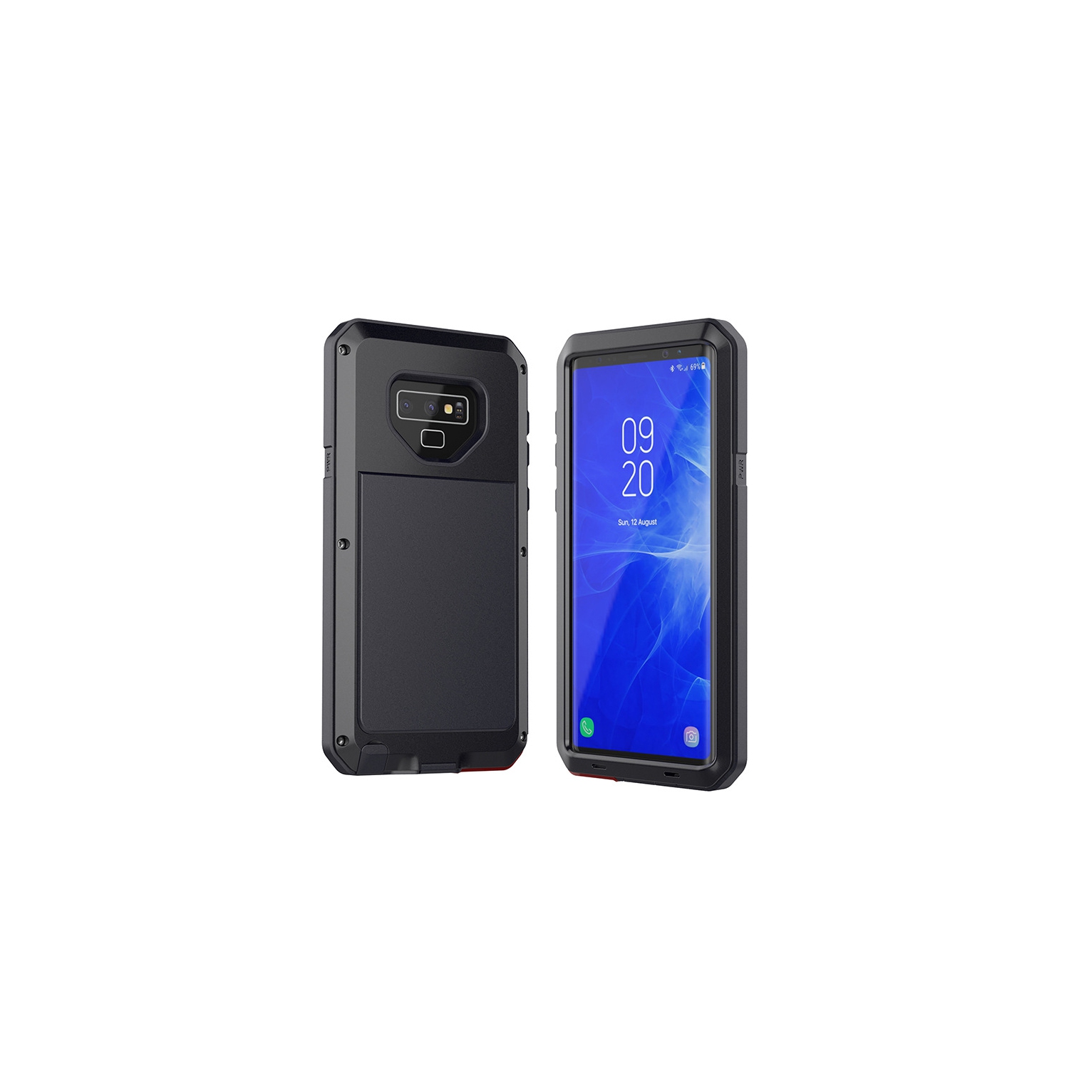 Convient pour Samsung Galaxy Note9 étui protecteur pour téléphone mobile extérieur étanche et antichoc triple coque - noir