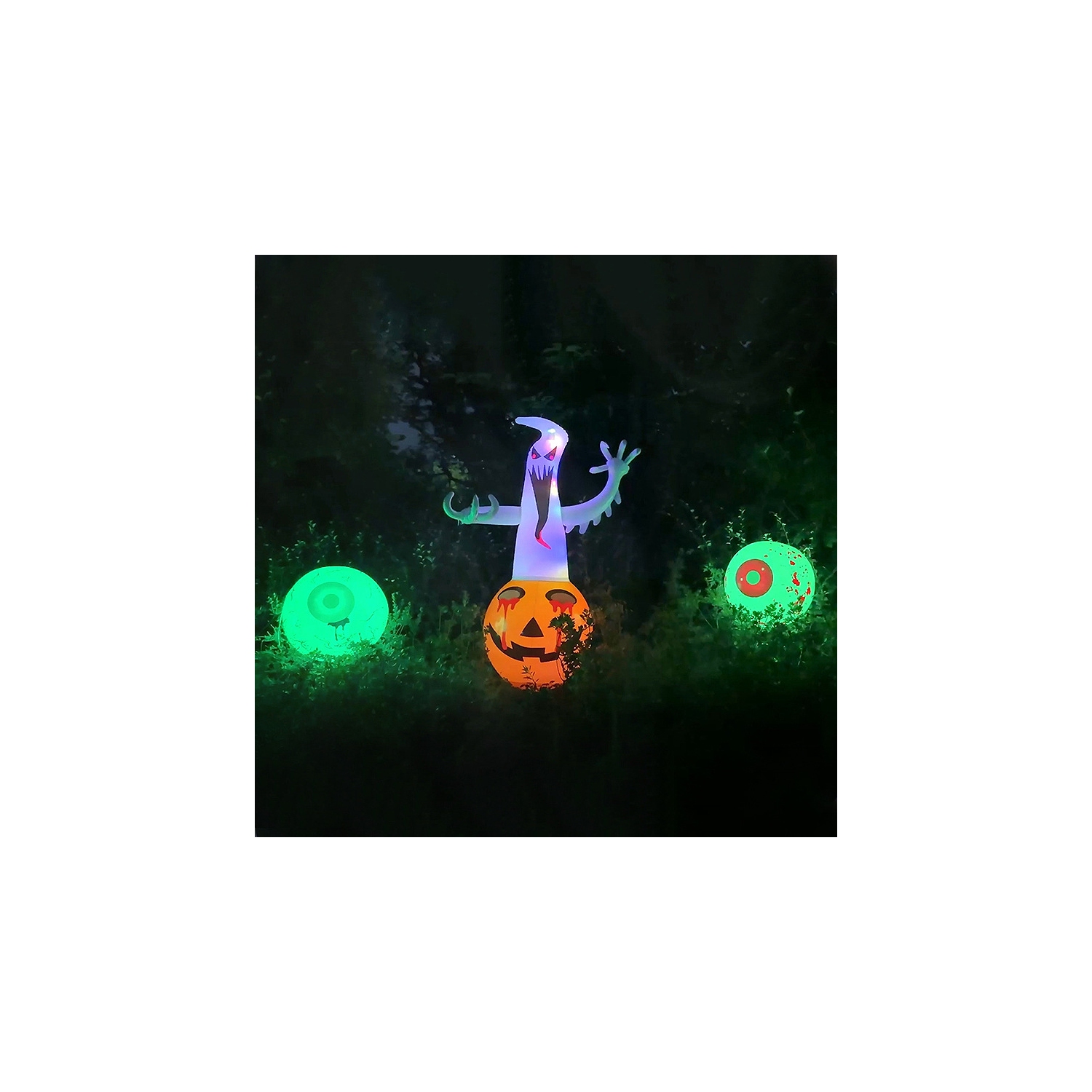 LED Halloween inflatable decoration ghost pumpkin outdoor waterproof lawn garden layout horror funny atmosphere hanging ornaments Christmas decoration