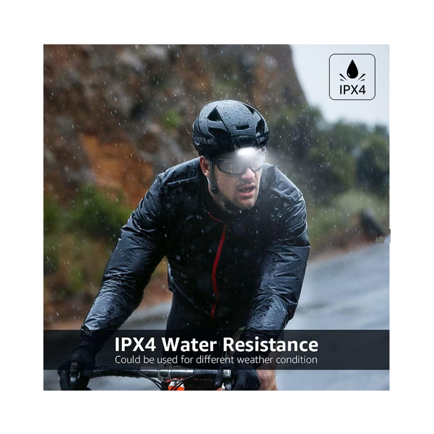 3 piles AAA à cellules sèches, 300 lumens, haute luminosité, lampe frontale étanche pour la course et le camping, convient pour la randonnée, le