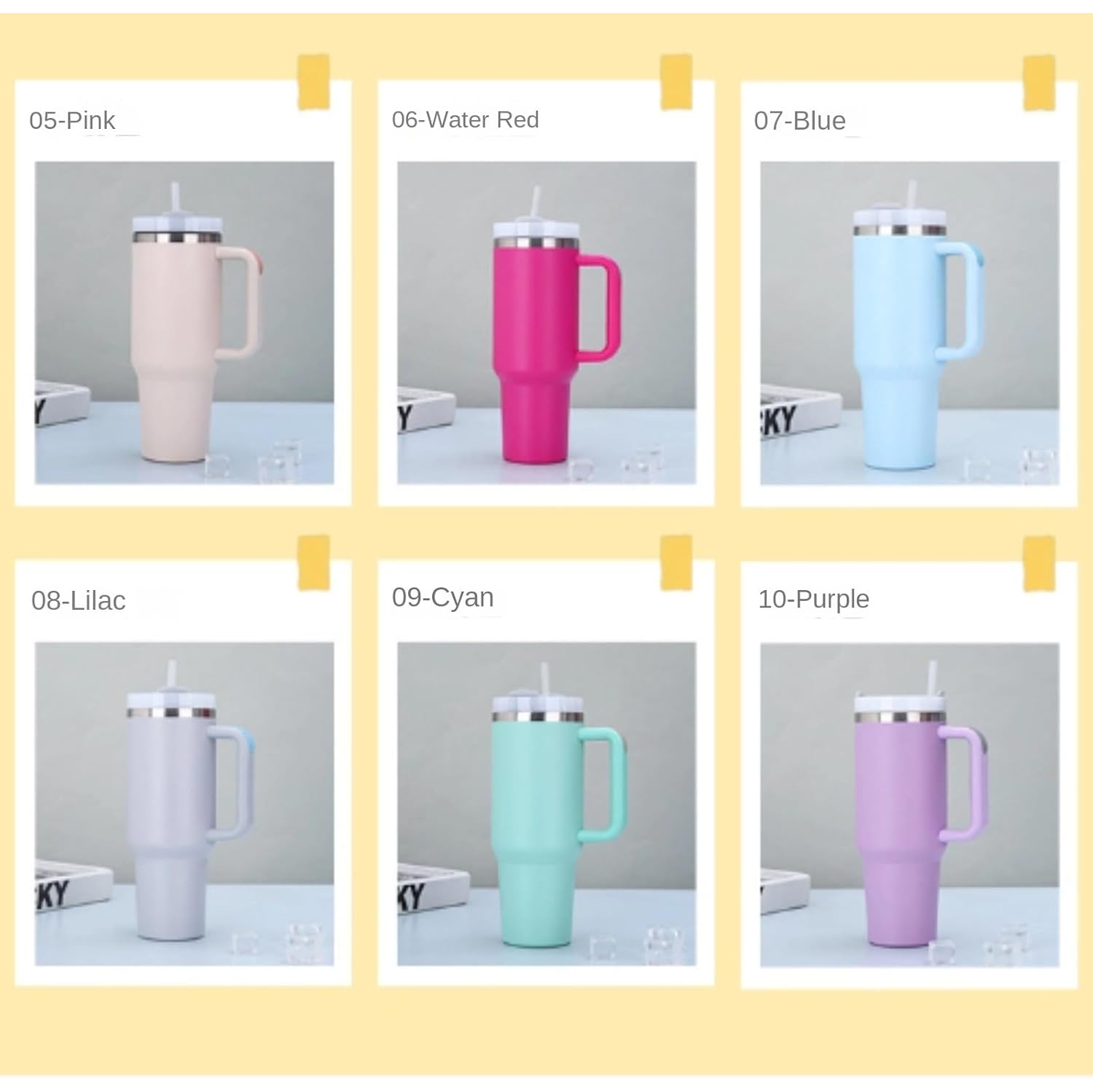 40oz 2nd Generation Ice Cup 304 Stainless Steel Insulated Cup, Outdoor Handle, Car Cup, Large Capacity Straw Cup [Ice Cup] Pink