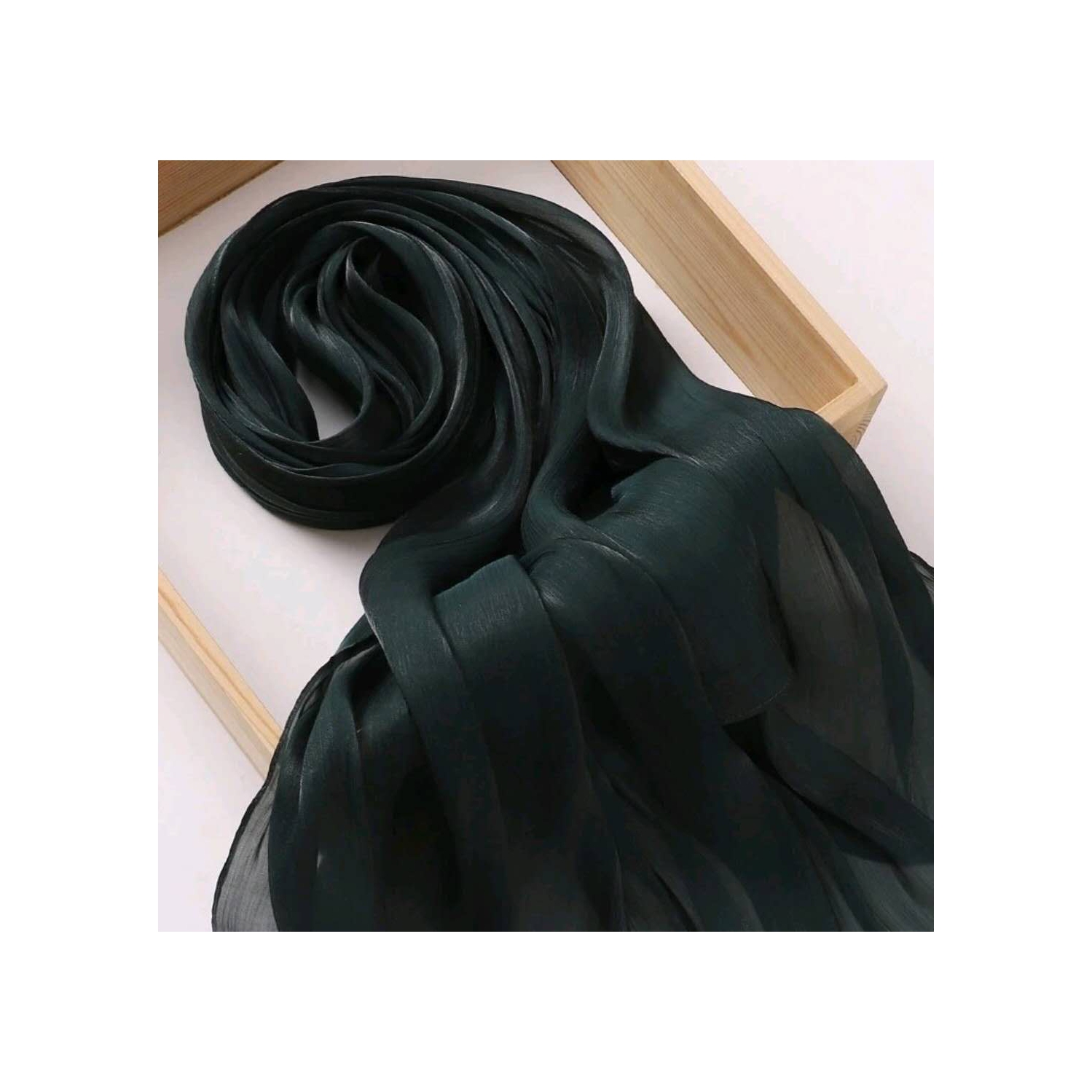 Premium Soft Shimmer Hijab Head Scarf for Islamic Muslim Hair Wraps Women Lightweight Scarves Sheer Crepe Shawl - Color 20