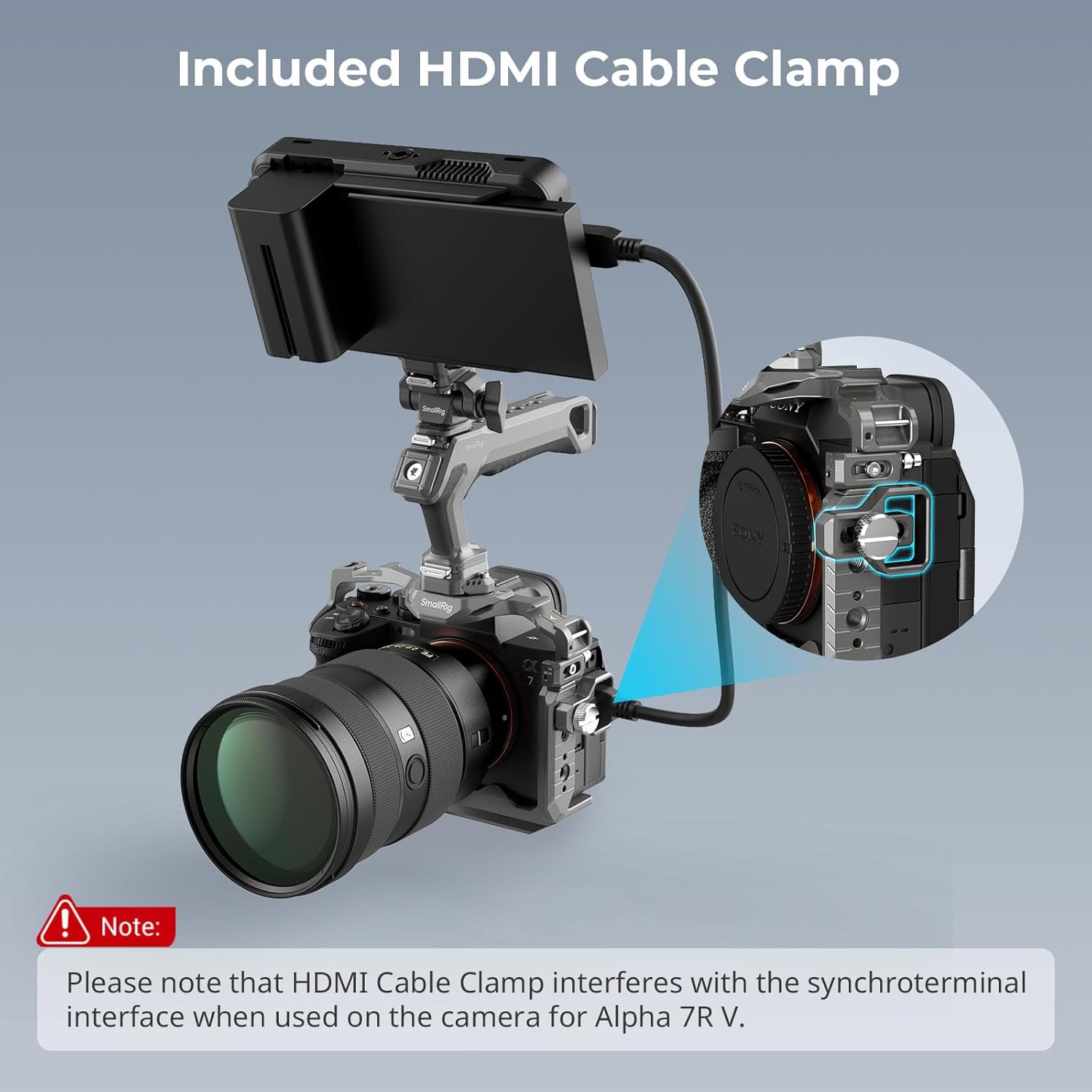 Trousse SMALLRIG Cage pour Sony Alpha 7R V/Alpha 7 IV/Alpha 7S III, cage d'appareil photo avancée à dégagement rapide HawkLock avec poignée, support