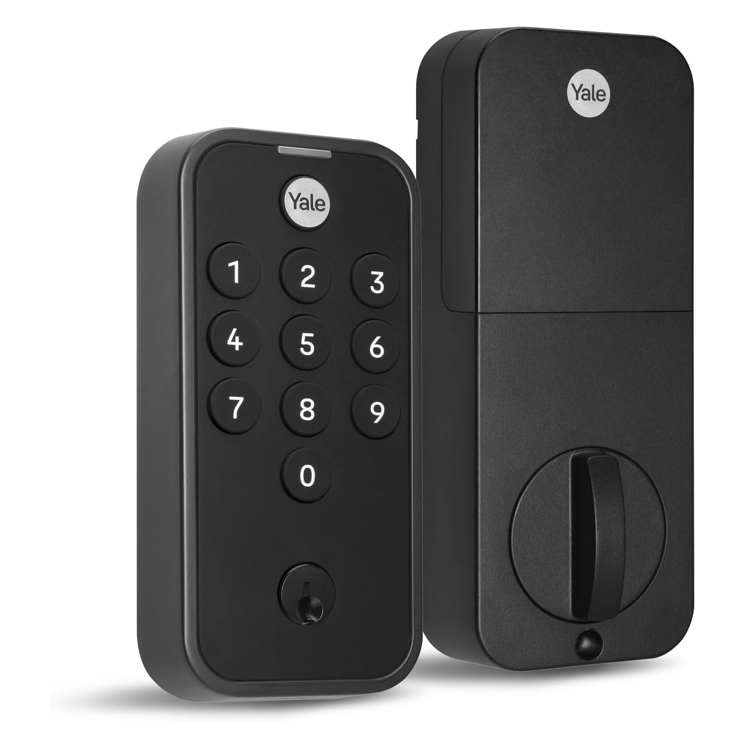 Yale – Serrure de porte avant à pêne dormant avec pavé numérique, YED210-NR-BSP