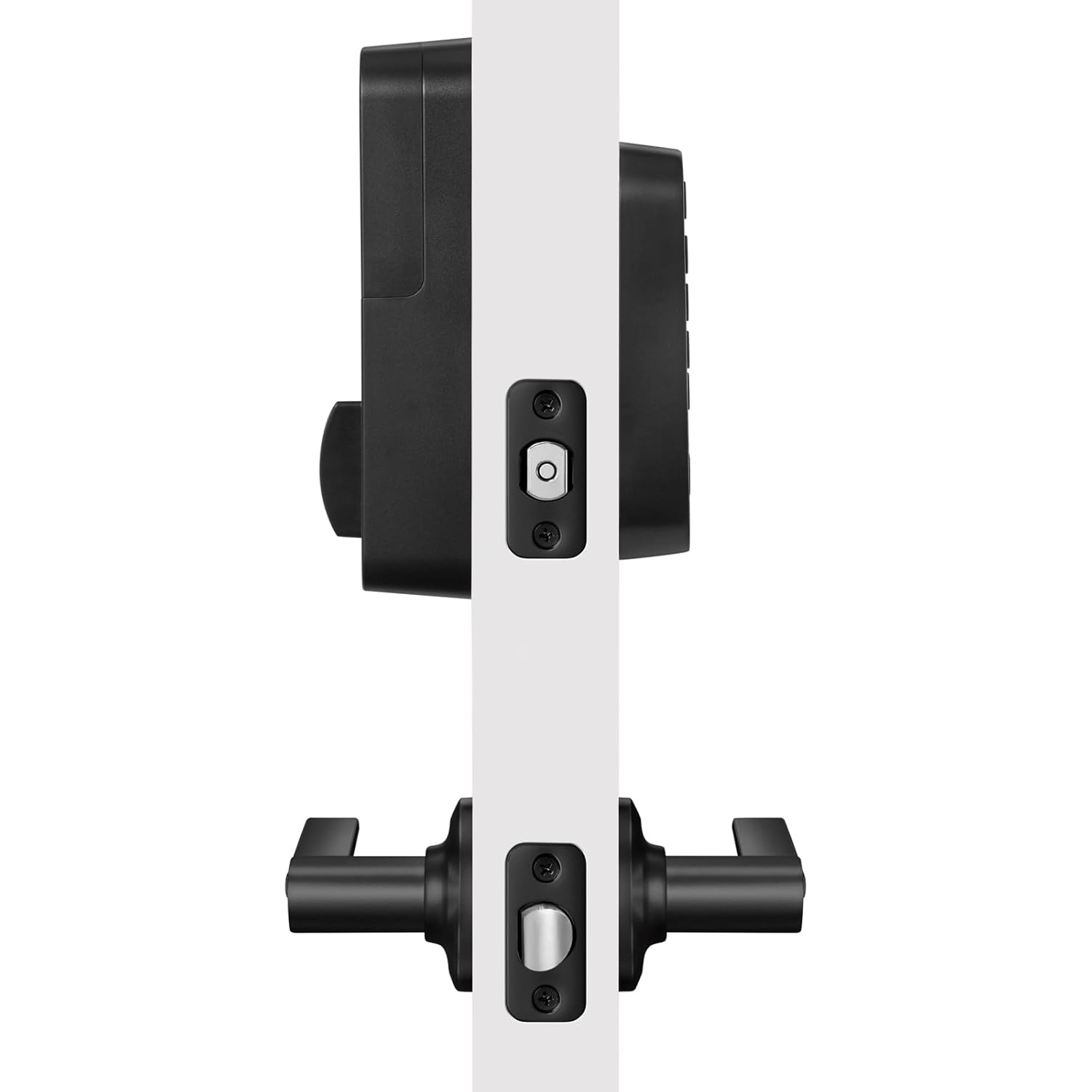 Yale – Serrure de porte avant à pêne dormant avec pavé numérique, YED210-NR-BSP