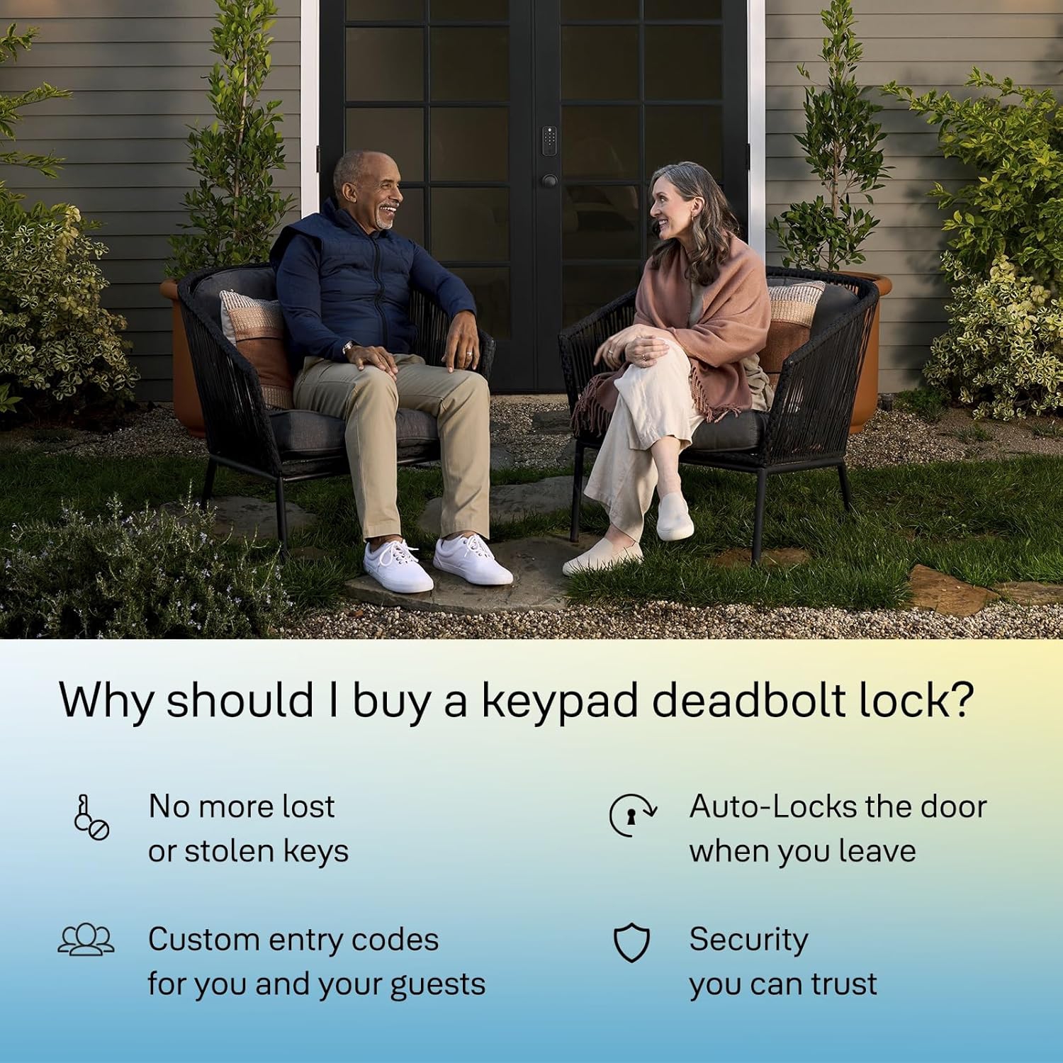 Yale – Serrure de porte avant à pêne dormant avec pavé numérique, YED210-NR-BSP