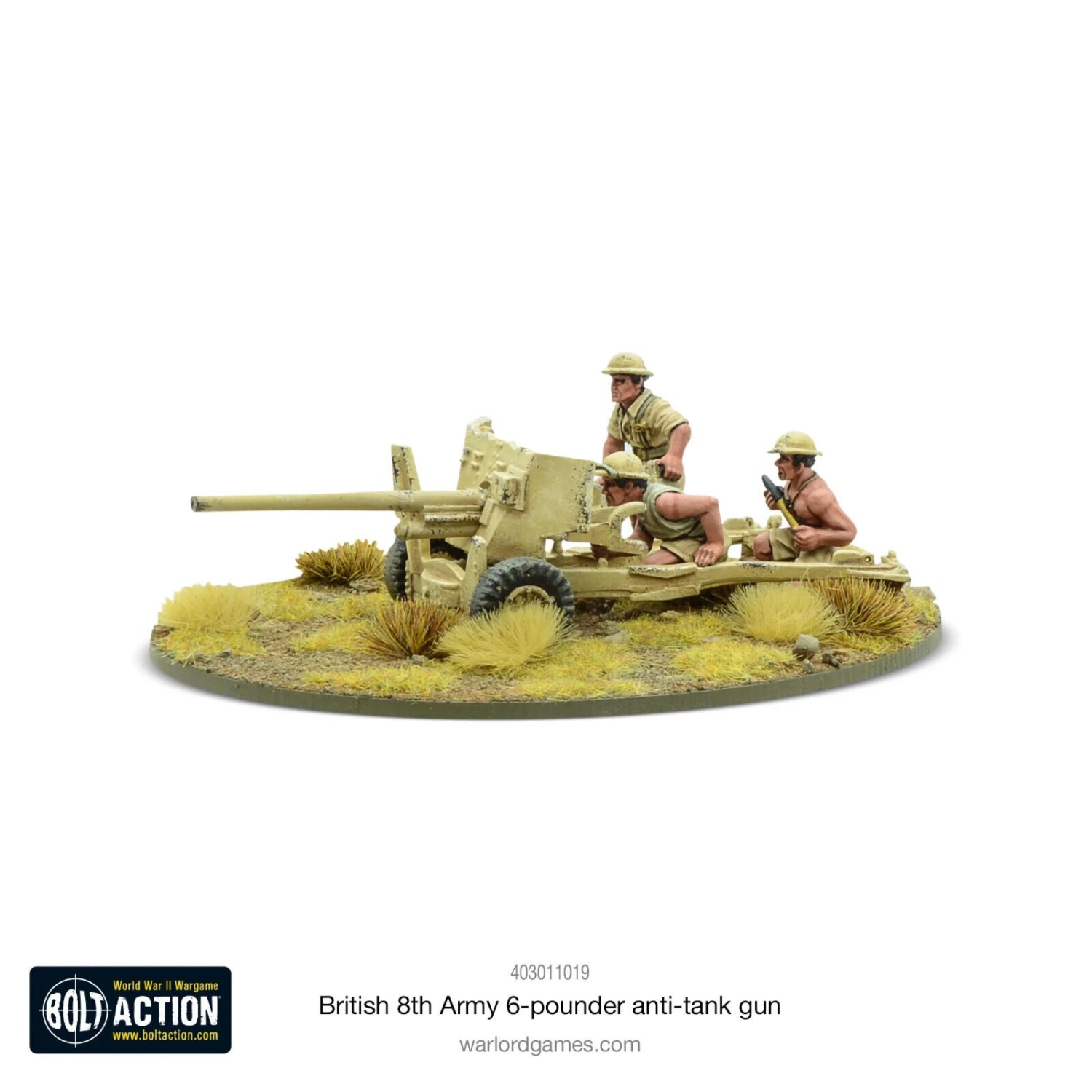 Bolt Action British 8th Army 6 pounder ATG New
