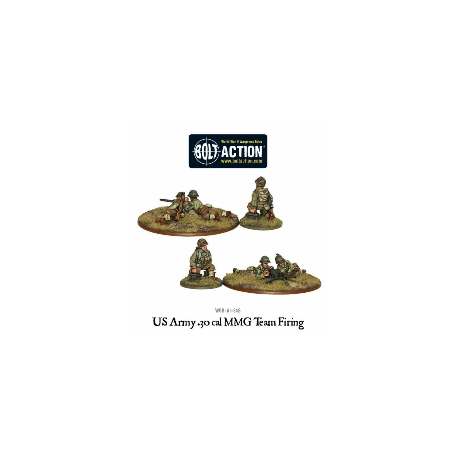 Bolt Action US Army 30 Cal MMG Firing Team New