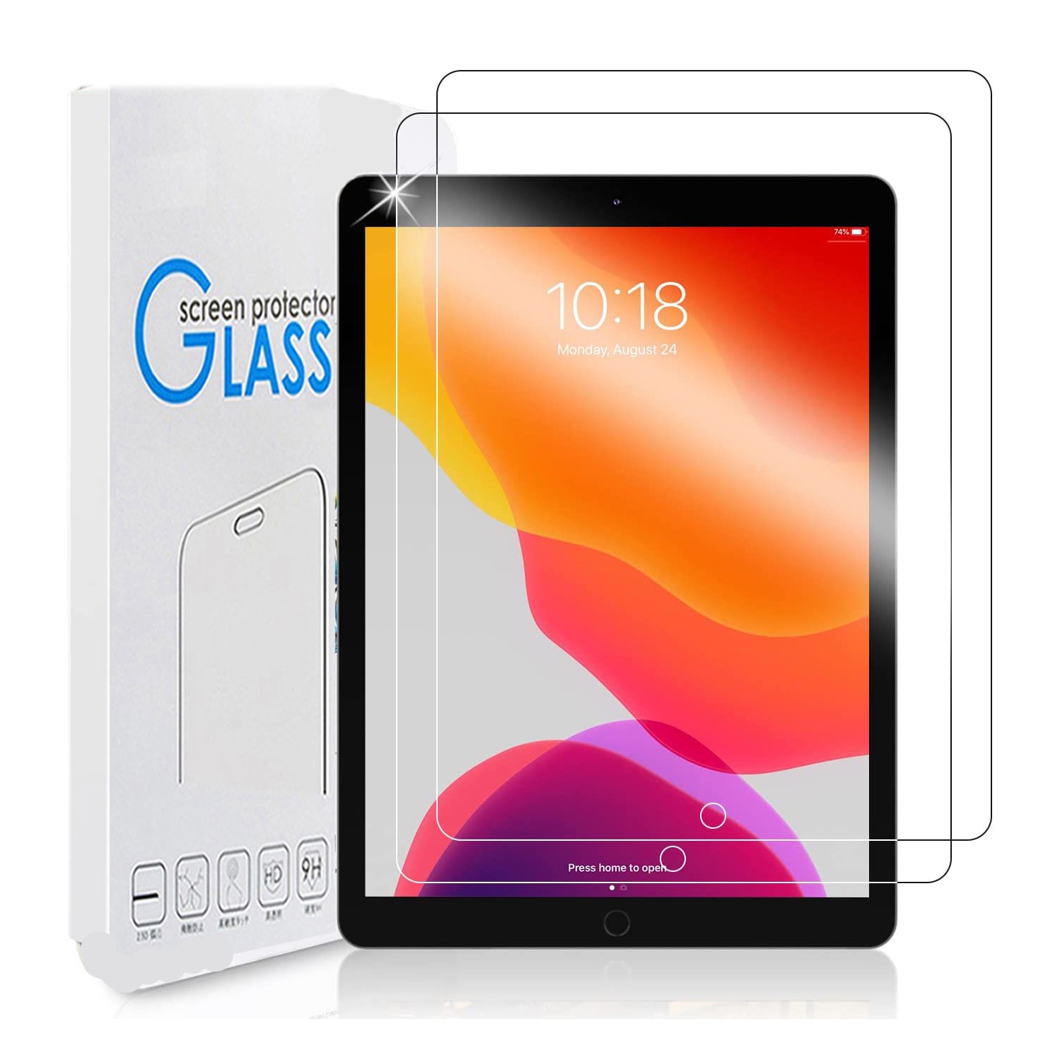 Paquet de 2 protecteurs d'écran Tasnim pour iPad 11ᵉ Génération / iPad 10ᵉ Génération (2022) 10,9&nbsp;po, verre trempé - Ultra HD transparent,