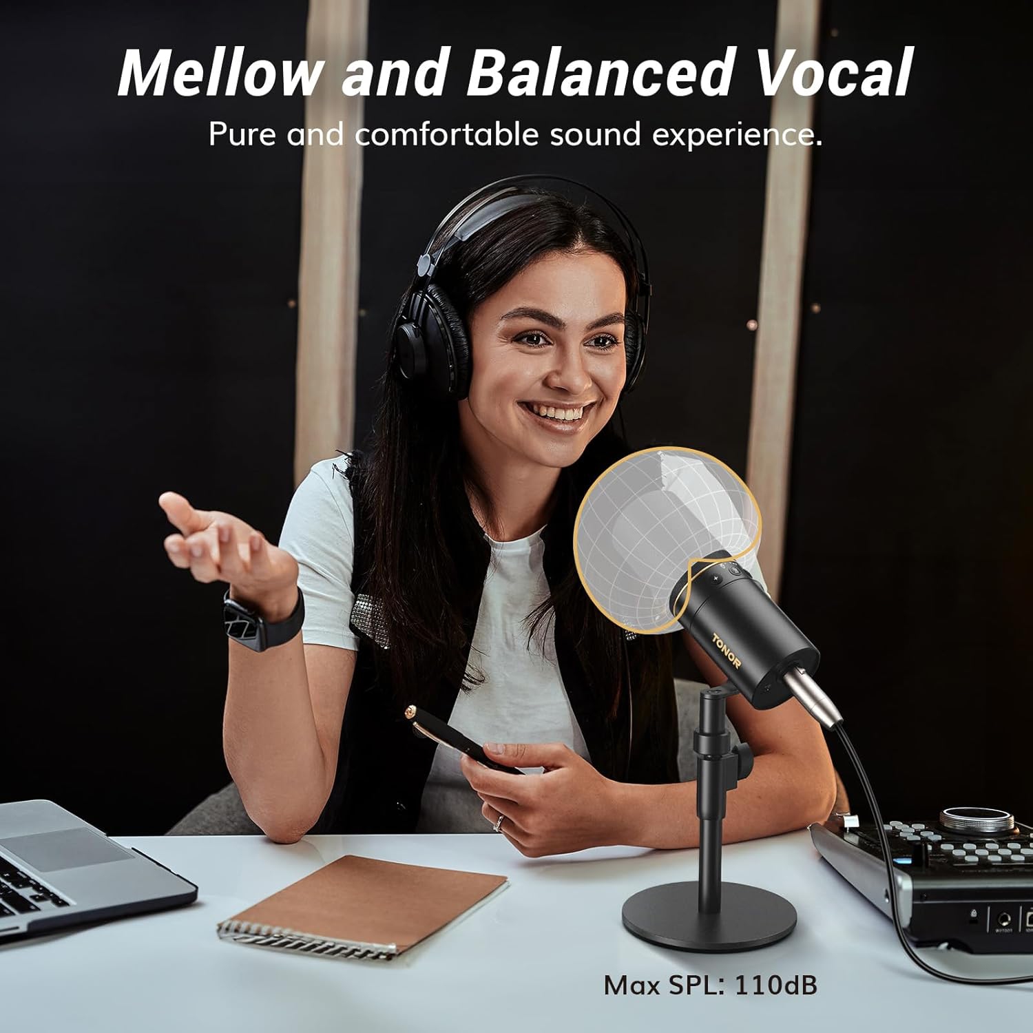 Dynamic Microphone, TONOR USB/XLR PC Computer Gaming Mic with Desktop Stand for Podcast Recording, Live Streaming, YouTube, Singing, Studio Microfono