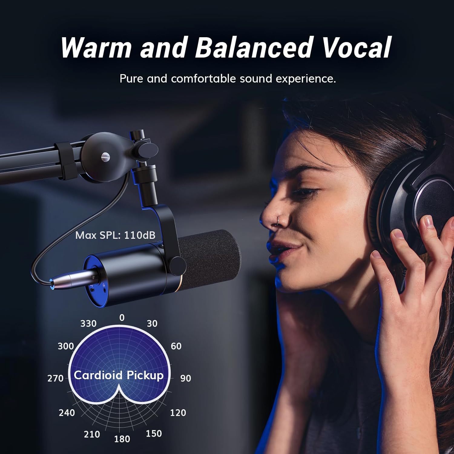 Dynamic Microphone, TONOR USB/XLR PC Micophone for Podcast, Recording, Live Streaming & Gaming, XLR Cardioid Studio Mic for Music & Voice-Over with