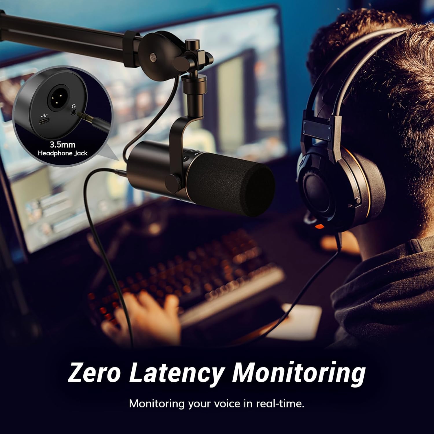 Dynamic Microphone, TONOR USB/XLR PC Micophone for Podcast, Recording, Live Streaming & Gaming, XLR Cardioid Studio Mic for Music & Voice-Over with