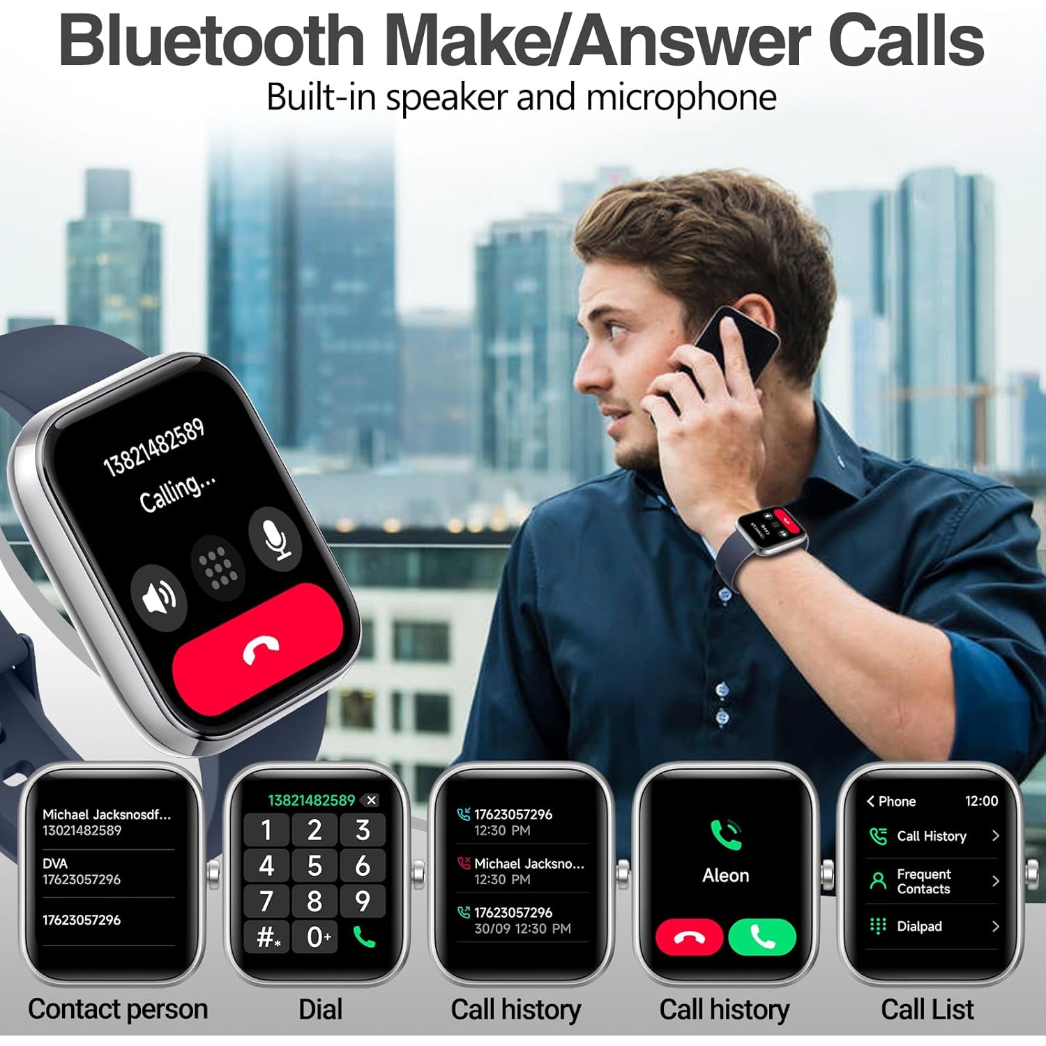 Mehiaz Smart Watch for Men Women with Bluetooth Call,Alexa Built-in Smartwatch,1.83"DIY Dial Fitness Watch with Sleep Heart Rate SpO2 Monitor,100+