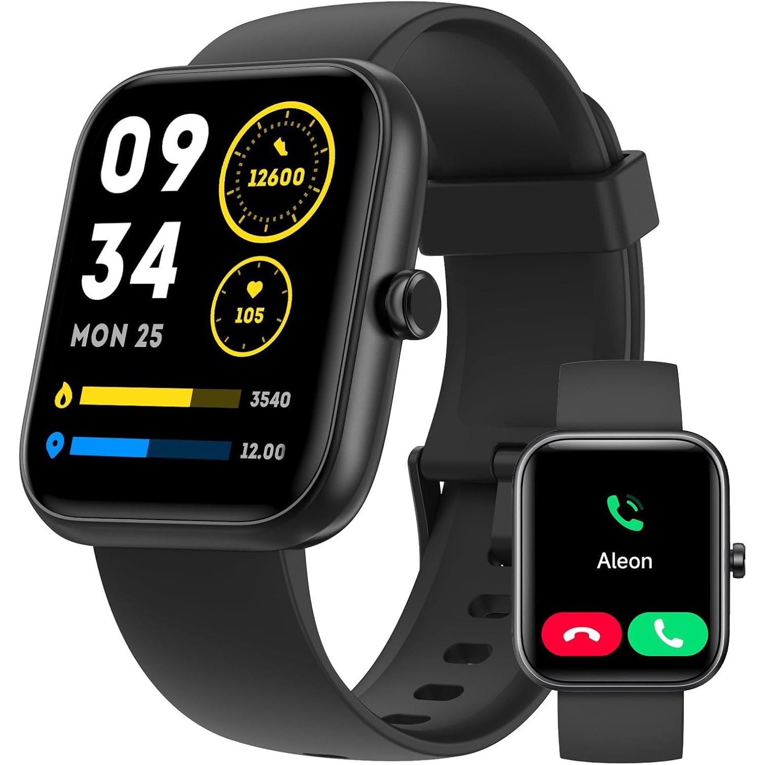 Mehiaz Smart Watch for Men Women with Bluetooth Call,Alexa Built-in Smartwatch,1.83"DIY Dial Fitness Watch with Sleep Heart Rate SpO2 Monitor,100+