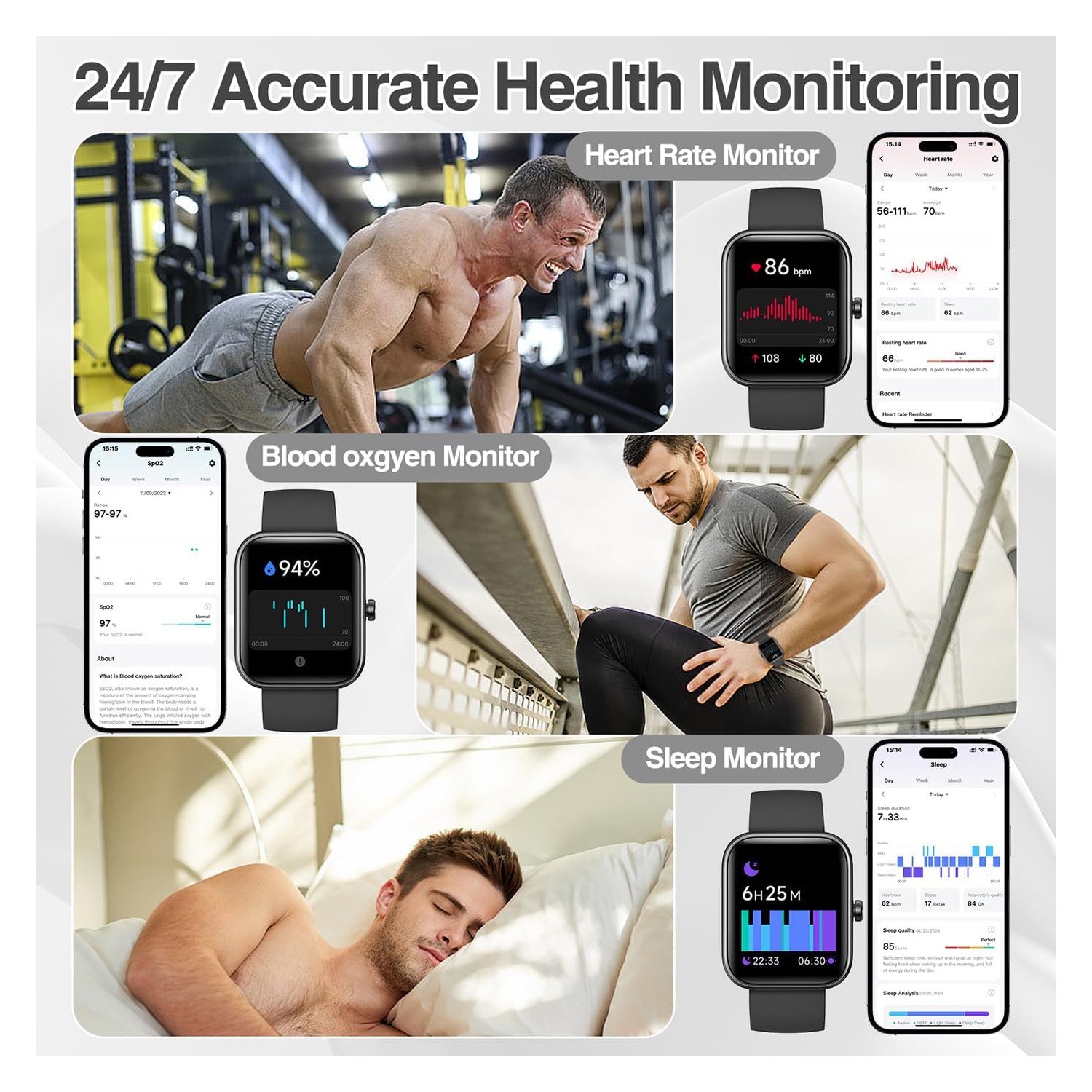 Mehiaz Smart Watch for Men Women with Bluetooth Call,Alexa Built-in Smartwatch,1.83"DIY Dial Fitness Watch with Sleep Heart Rate SpO2 Monitor,100+