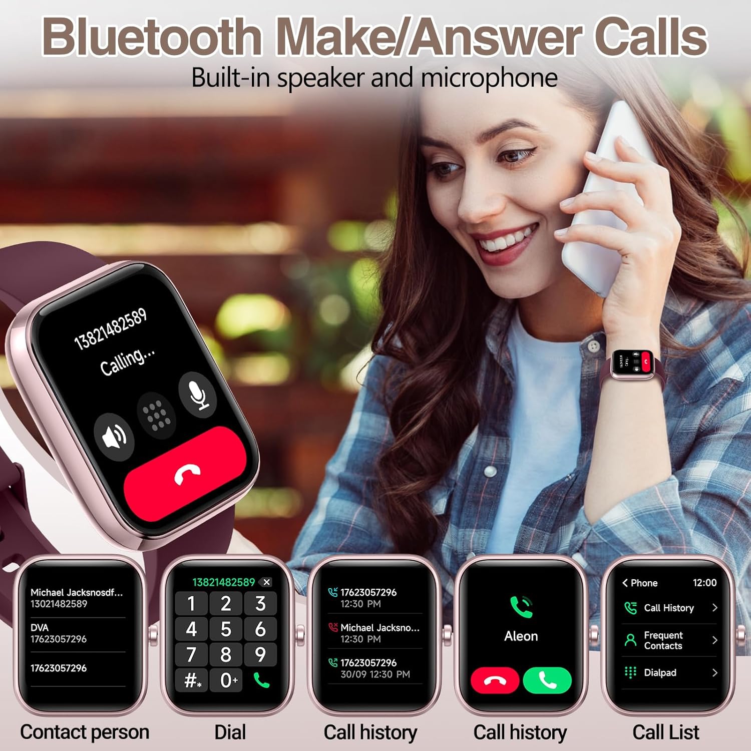 Mehiaz Smart Watch for Men Women with Bluetooth Call,Alexa Built-in Smartwatch,1.83"DIY Dial Fitness Watch with Sleep Heart Rate SpO2 Monitor,100+