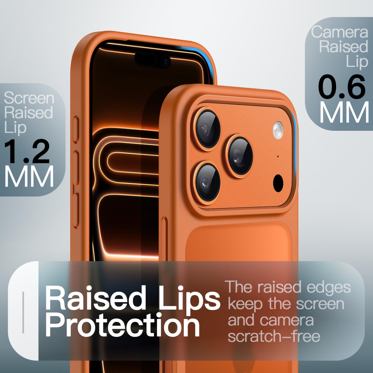 iPhone 17 Pro 6.3-Inch, Shockproof Military Grade Drop Protection, Frosted Translucent Back Minimalist Phone Cover, Anti-Fingerprint