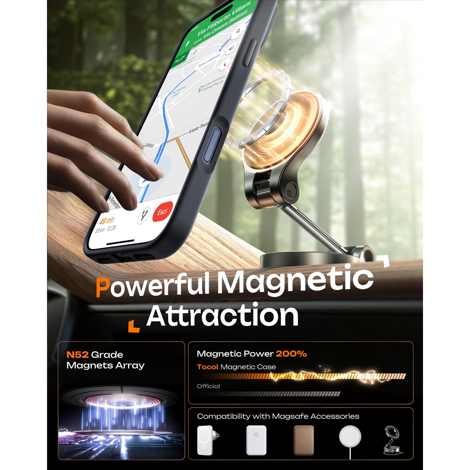 iPhone 17 Pro Case, Full Camera Protection, Built-in Magnetic Ring, Compatible with Magsafe, Drop Protection, Translucent Matte Phone Case for iPhone