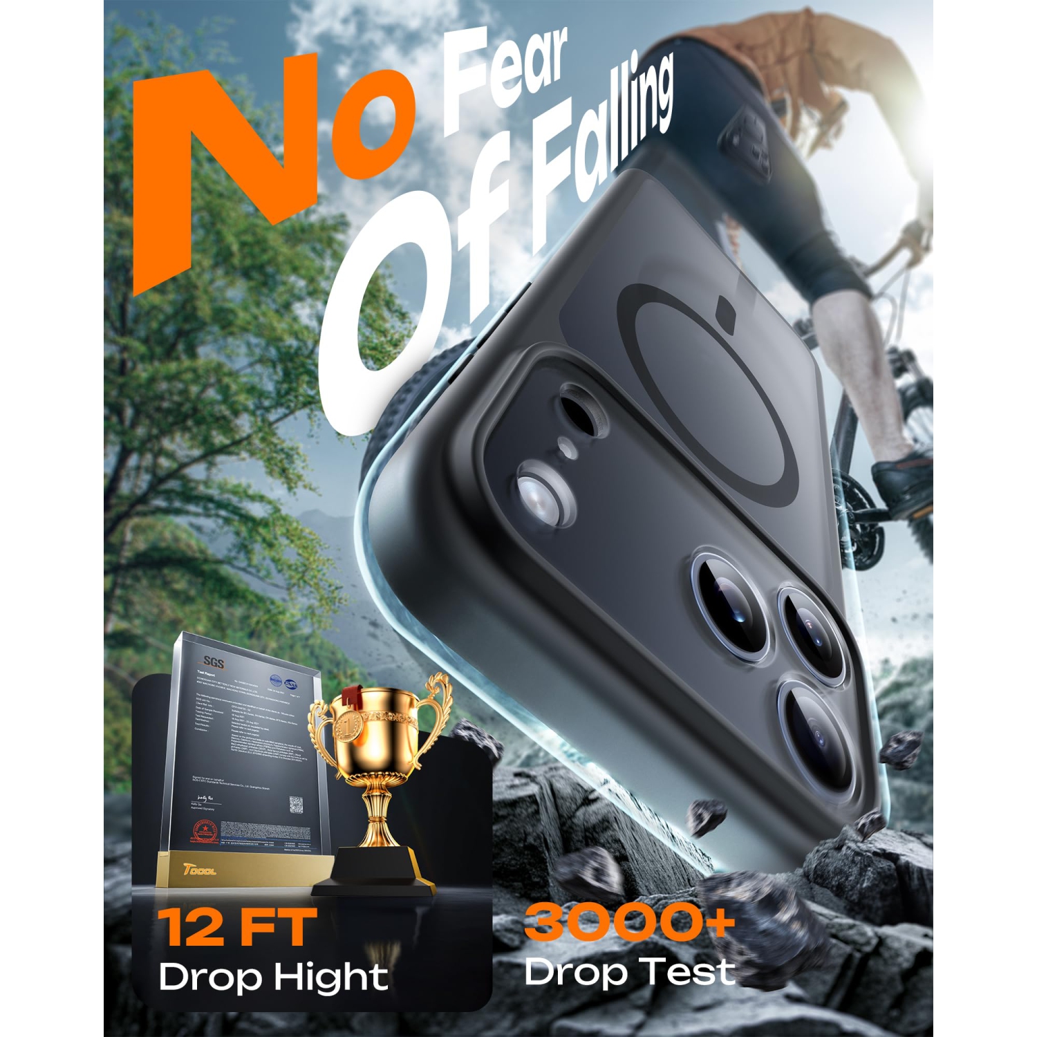 iPhone 17 Pro Case, Full Camera Protection, Built-in Magnetic Ring, Compatible with Magsafe, Drop Protection, Translucent Matte Phone Case for iPhone