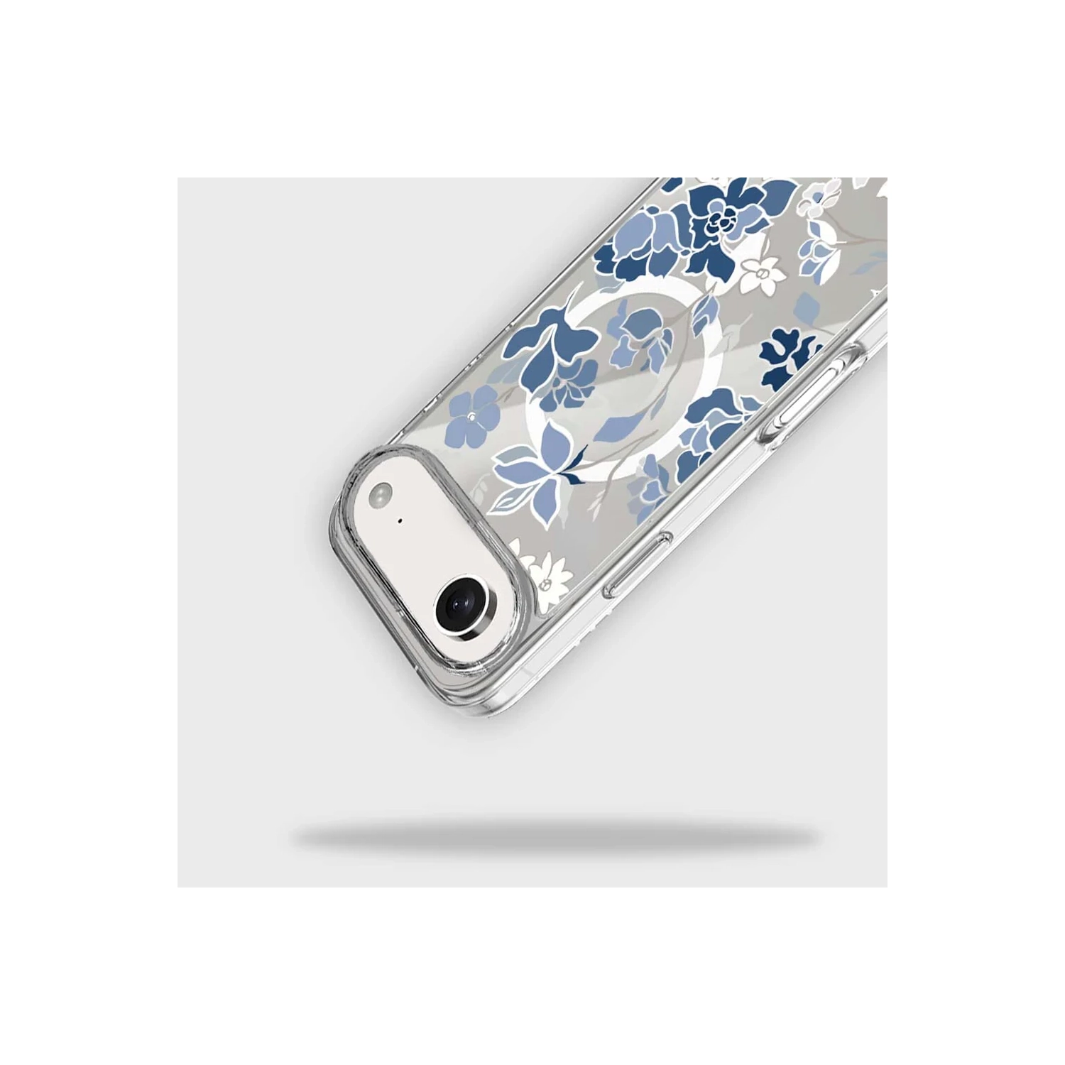 iPhone Air Blue Pattern Clear Case With MagSafe