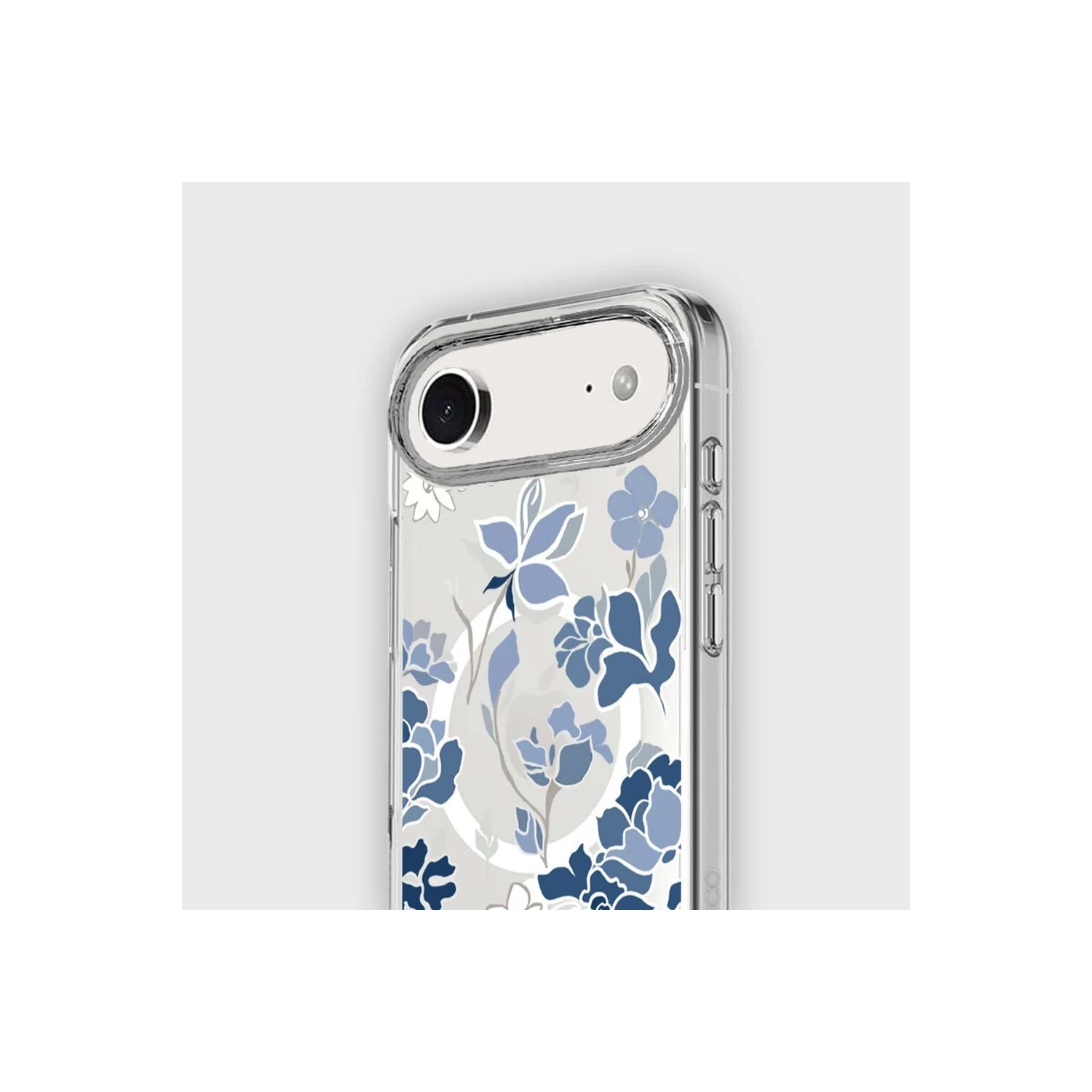 iPhone Air Blue Pattern Clear Case With MagSafe