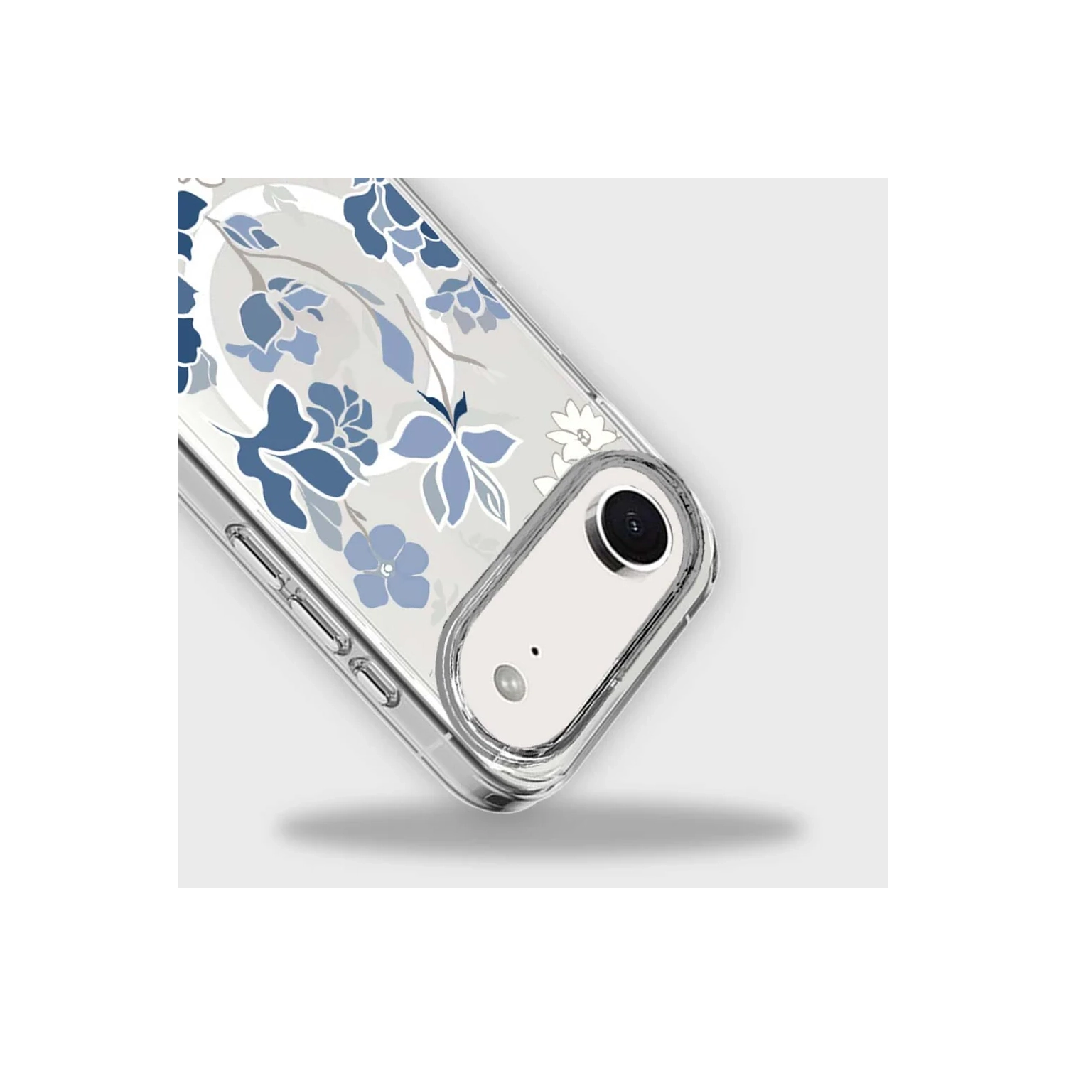 iPhone Air Blue Pattern Clear Case With MagSafe