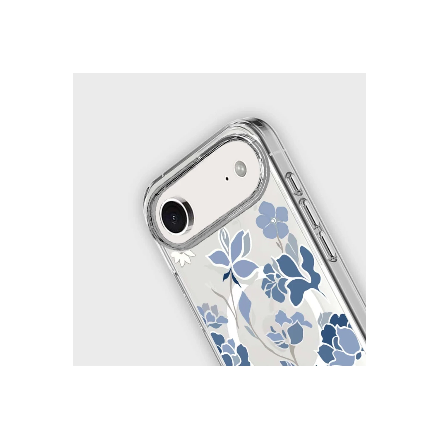iPhone Air Blue Pattern Clear Case With MagSafe