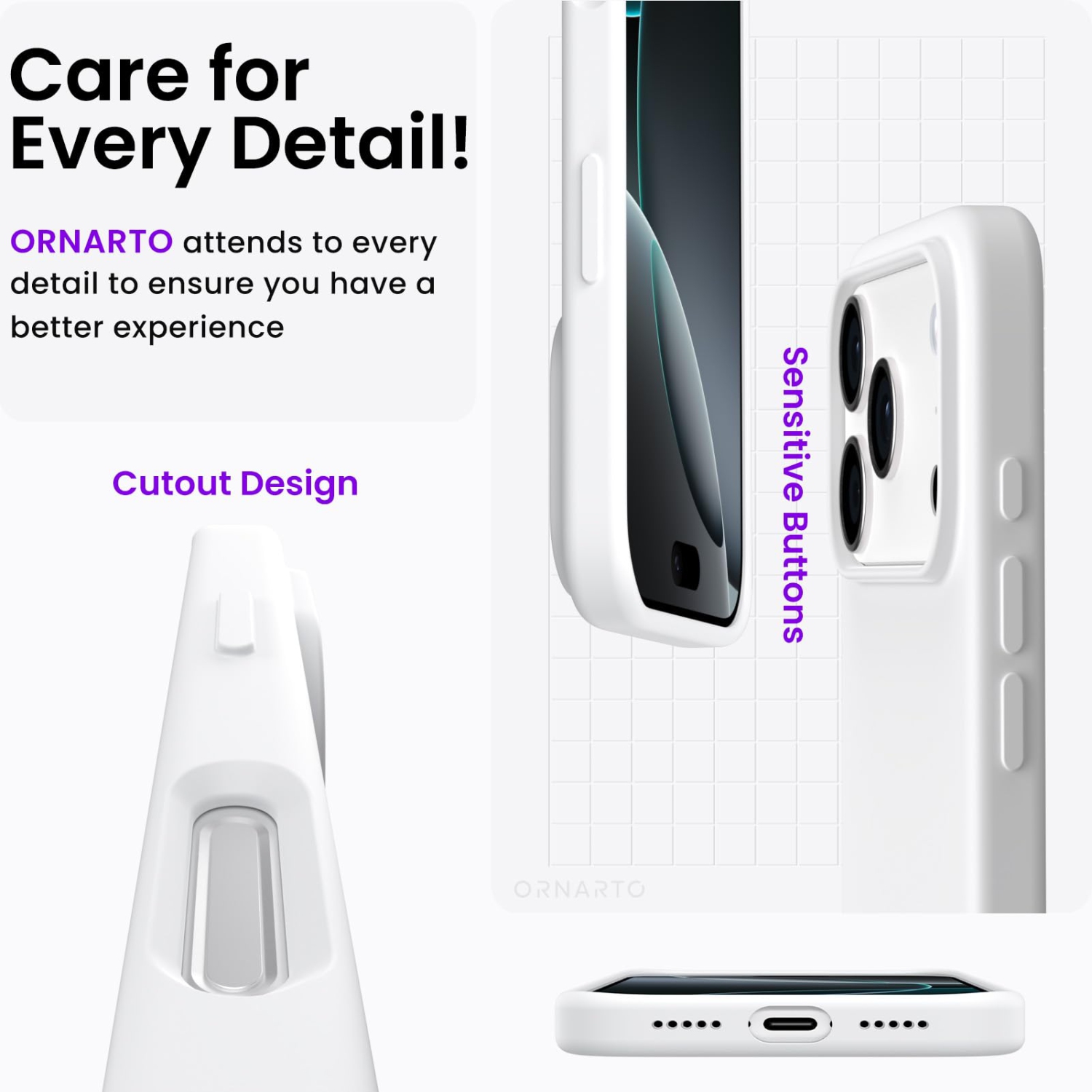 Compatible with iPhone 17 Pro Case,Slim Liquid Silicone 4 Layers Soft Gel Rubber Shockproof Protective Phone Case 6.3" with Anti-Scratch Microfiber