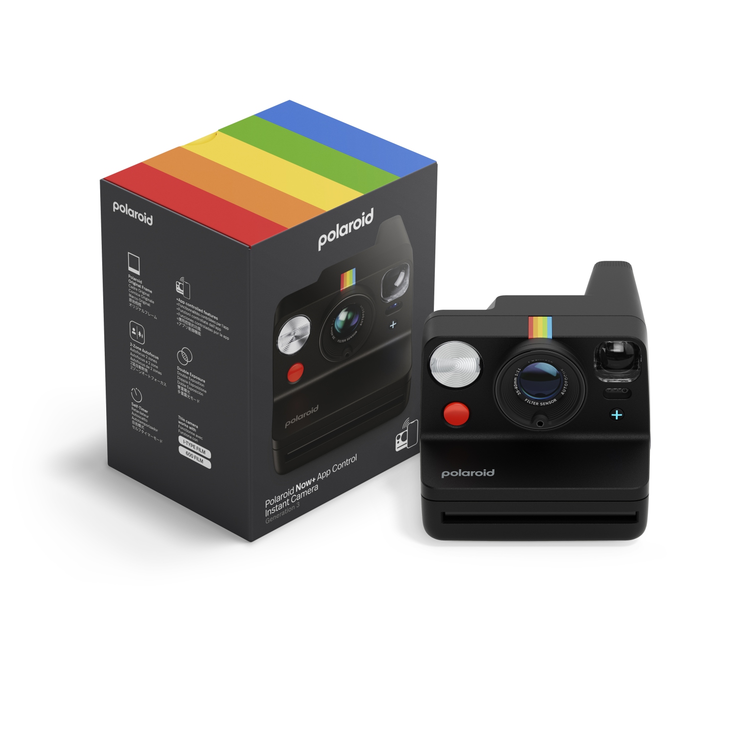 Appareil photo instantané Now+ 3e génération de Polaroid - Noir