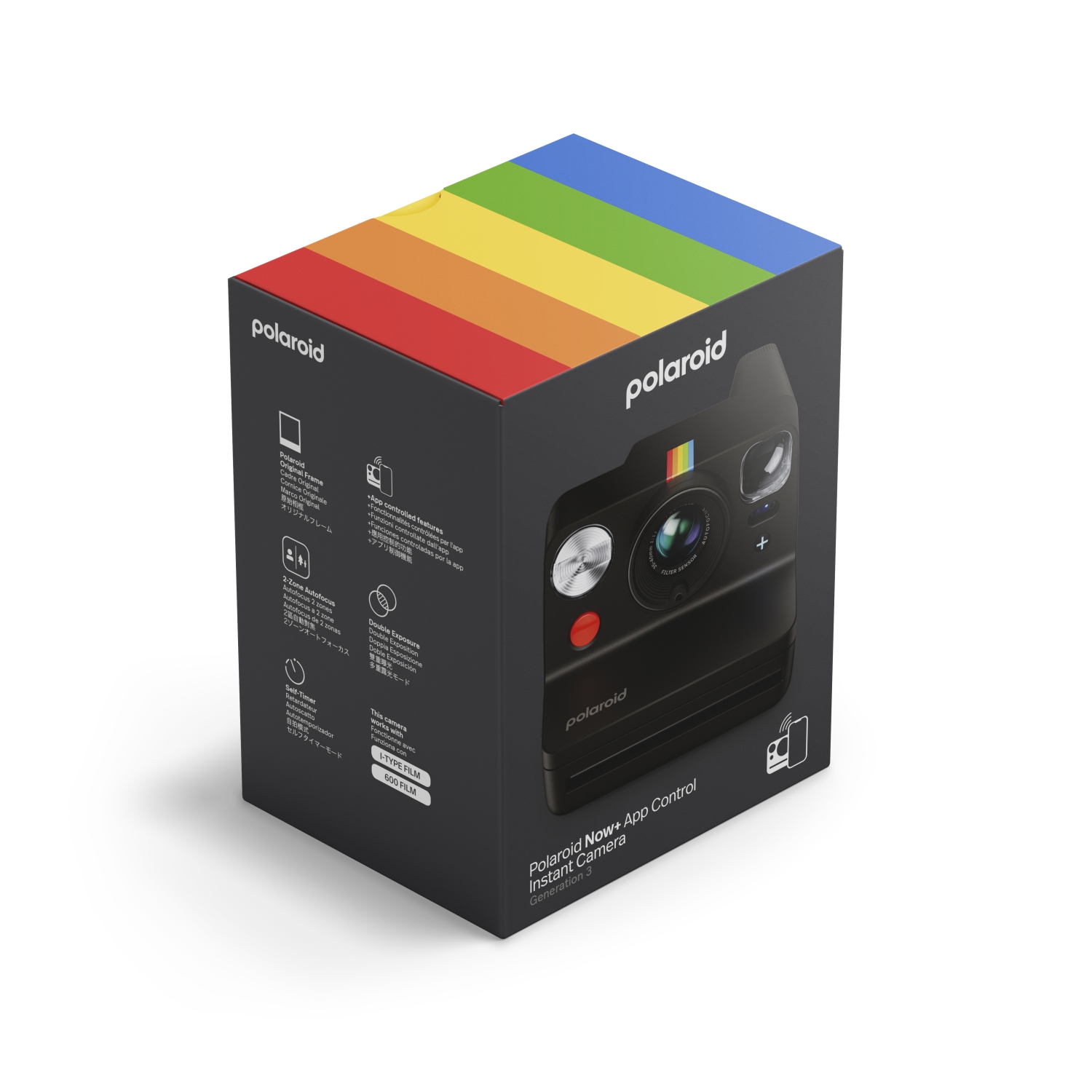 Appareil photo instantané Now+ 3e génération de Polaroid - Noir