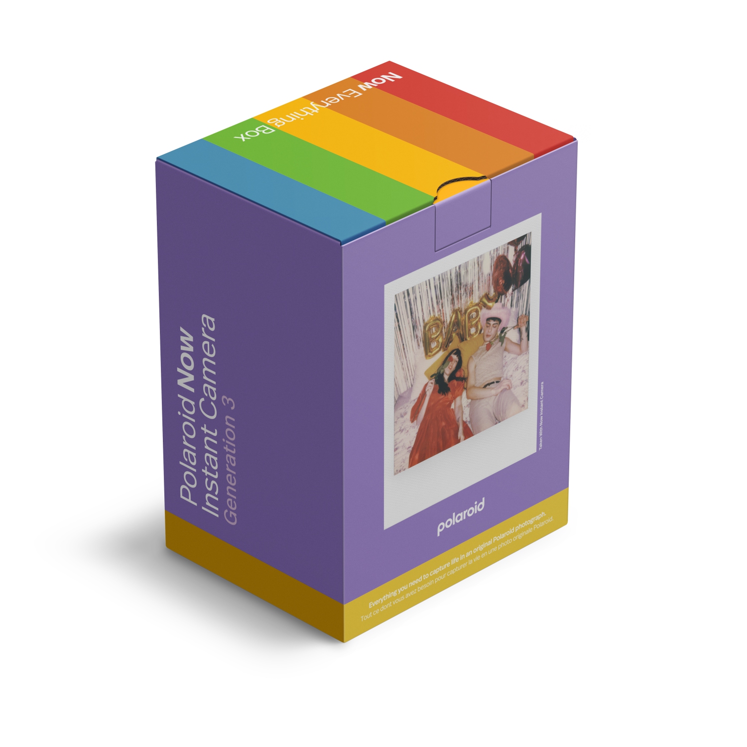 Polaroid Now Generation 3 Instant Camera + Color Film Bundle - Purple