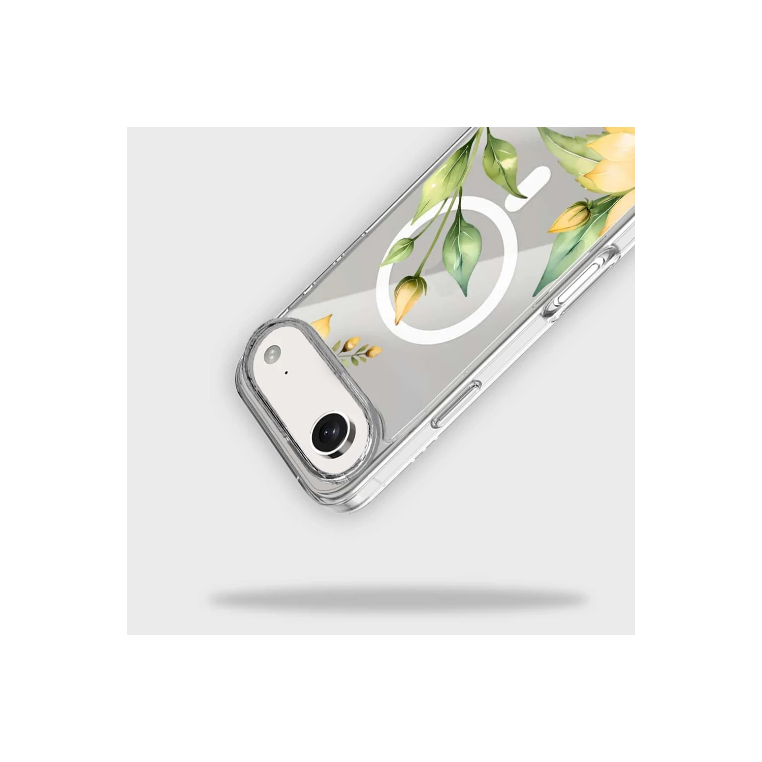MagSafe iPhone Air Yellow Wildflower Clear Case